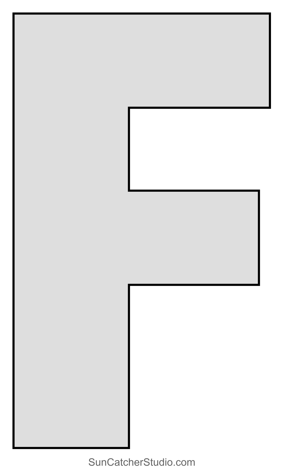 Letter F Outline Font