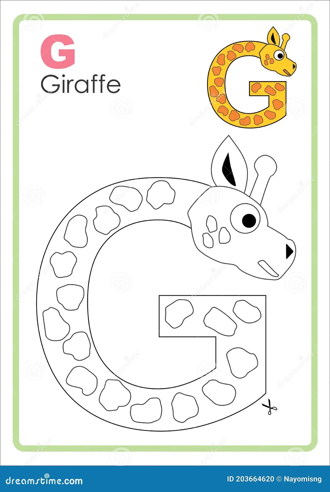 Letter G Giraffe Template