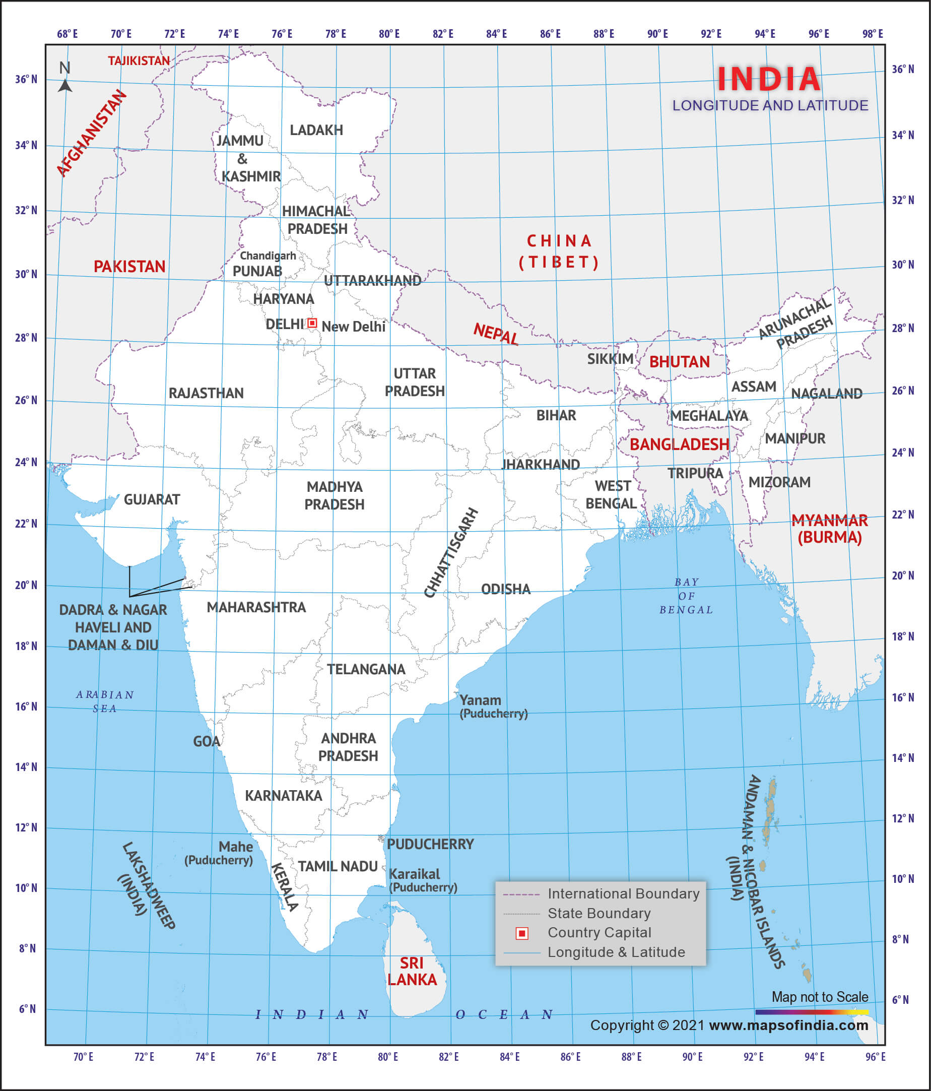 Longitude Of New Delhi