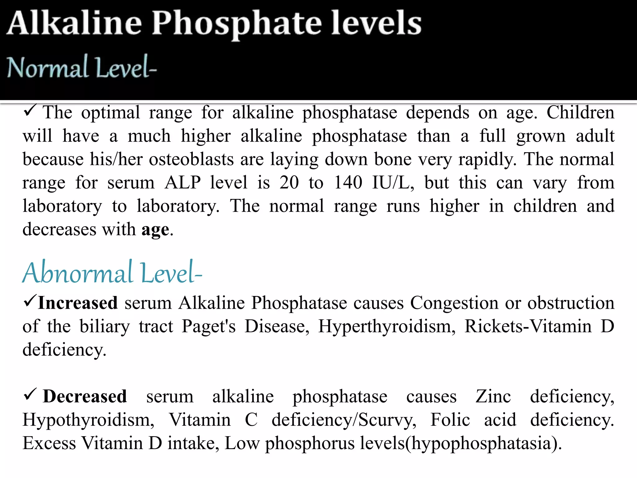 Low Alkaline Phosphatase Levels