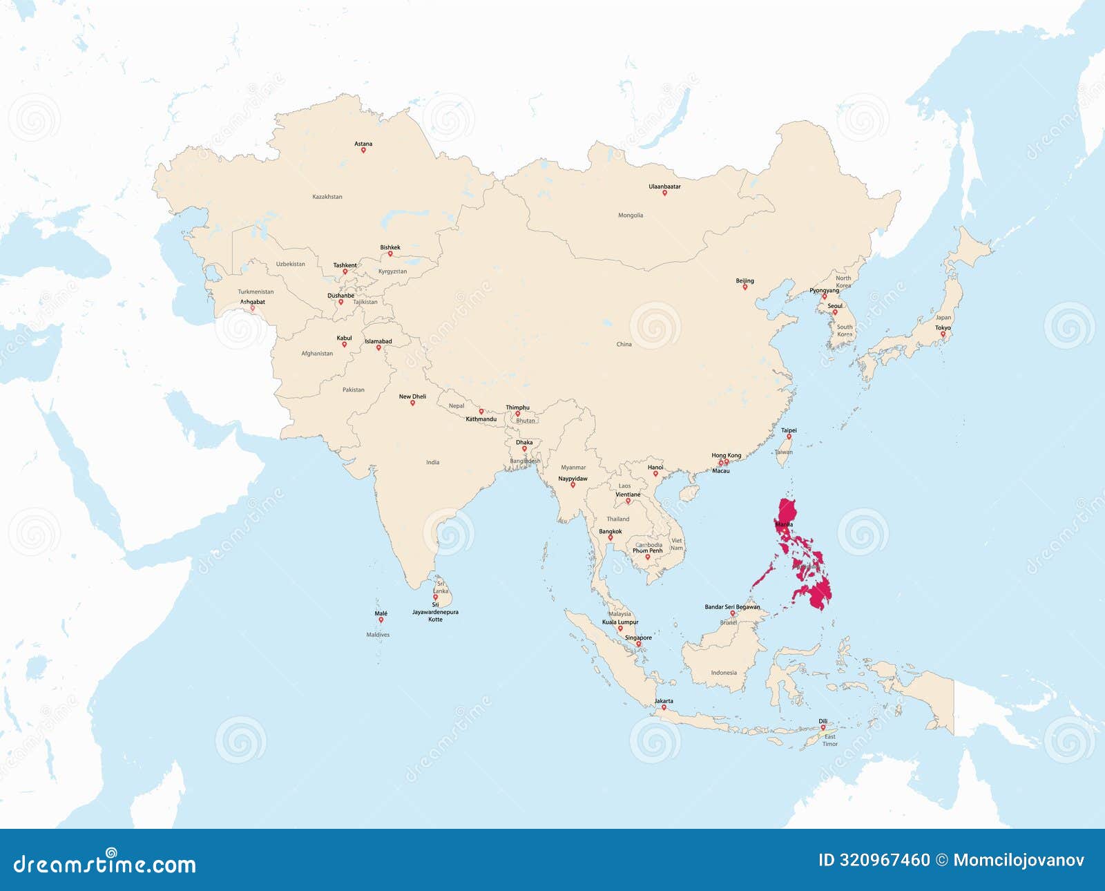 Map Asia Philippines