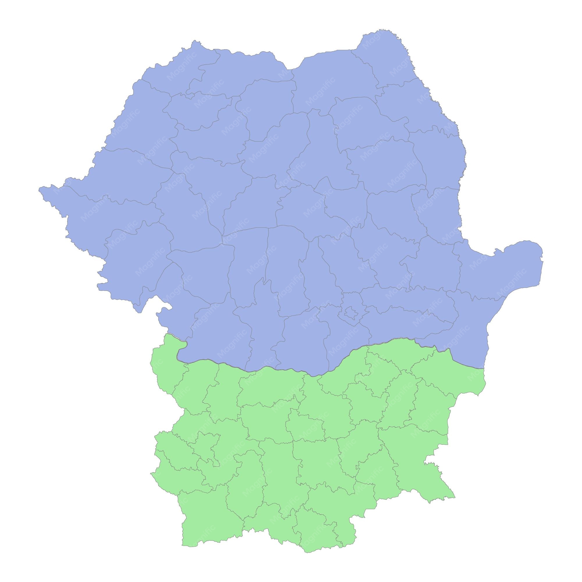 Map Bulgaria And Romania