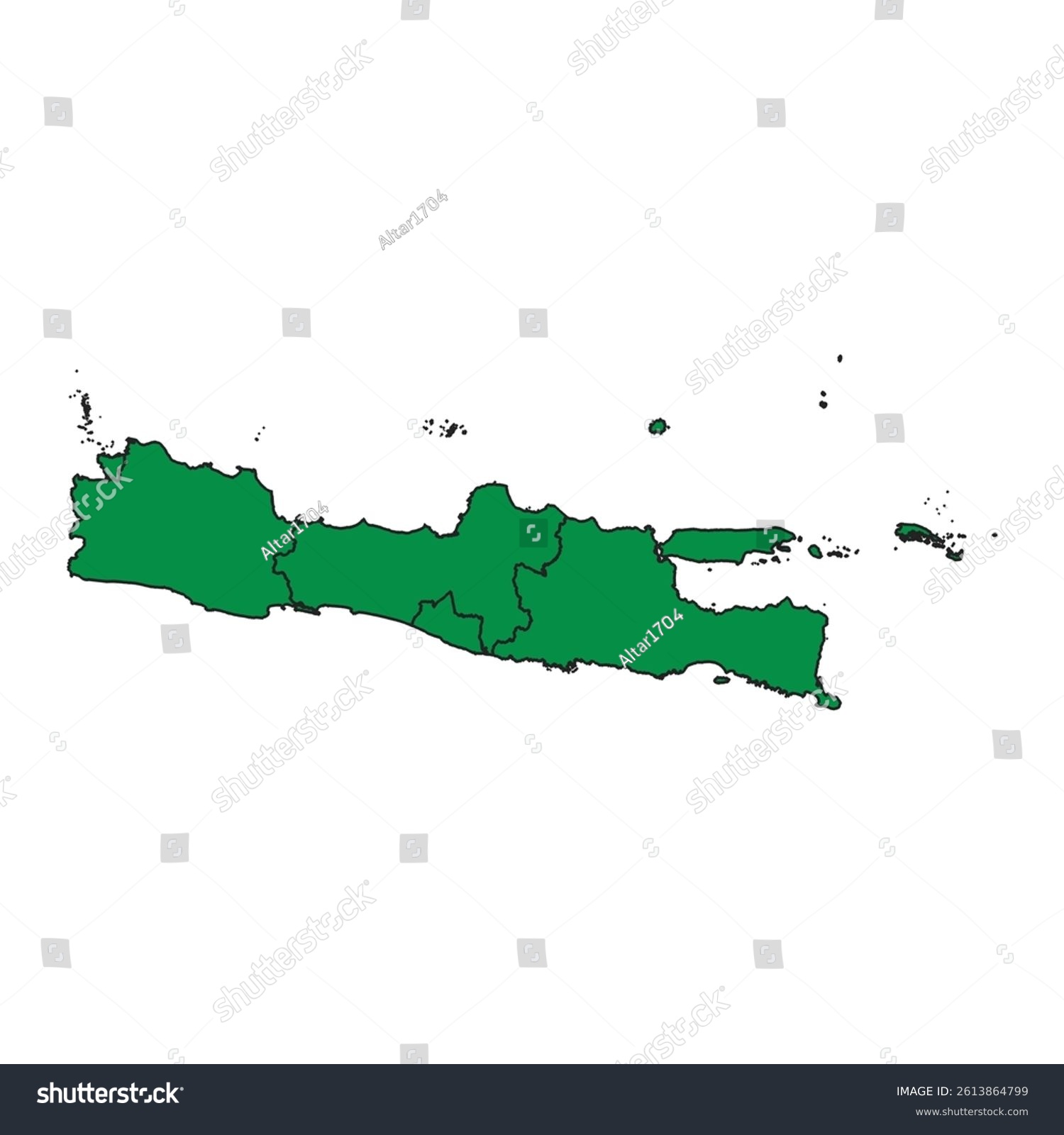 Map Indonesia Green