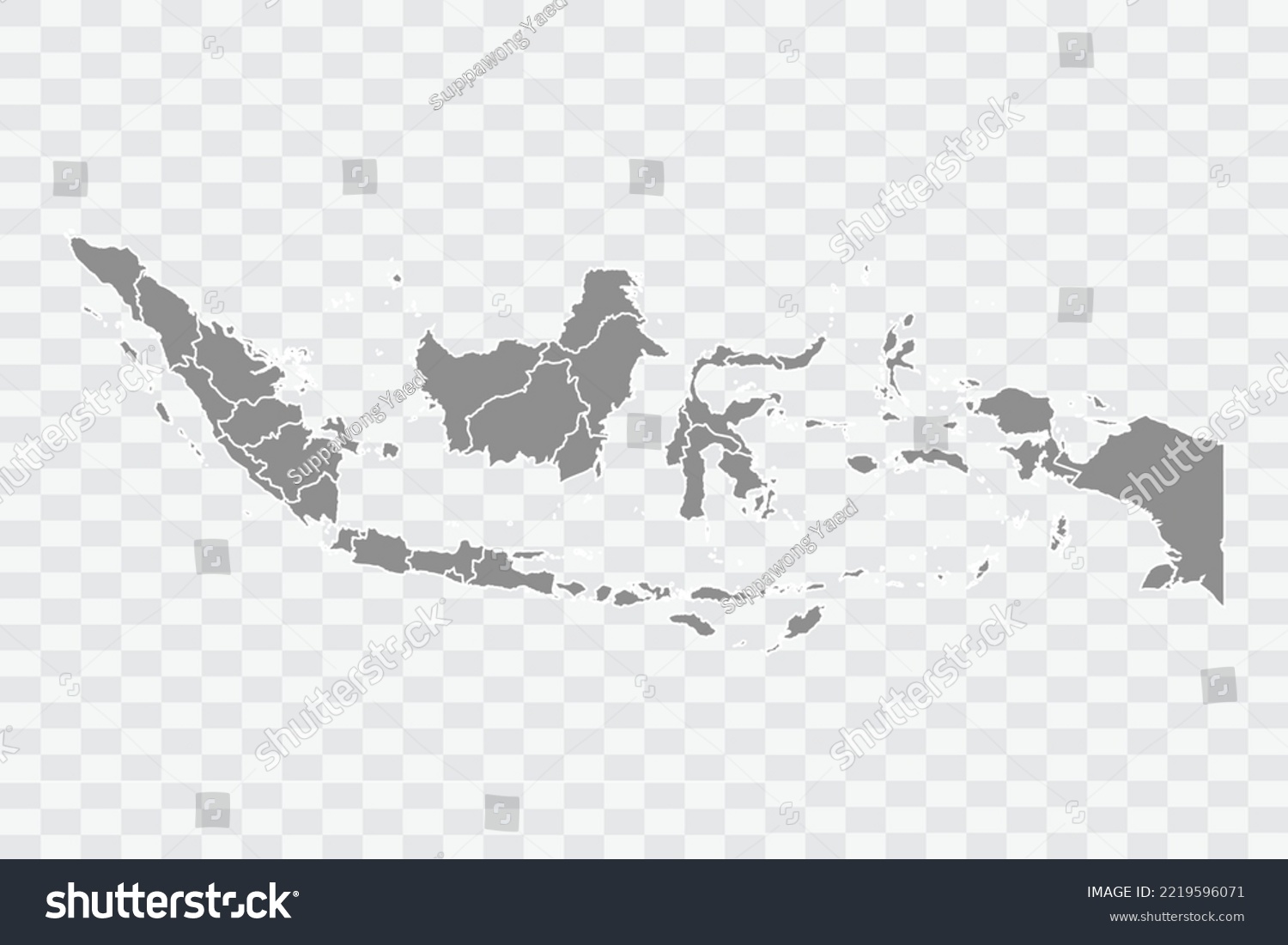 Map Indonesia Grey
