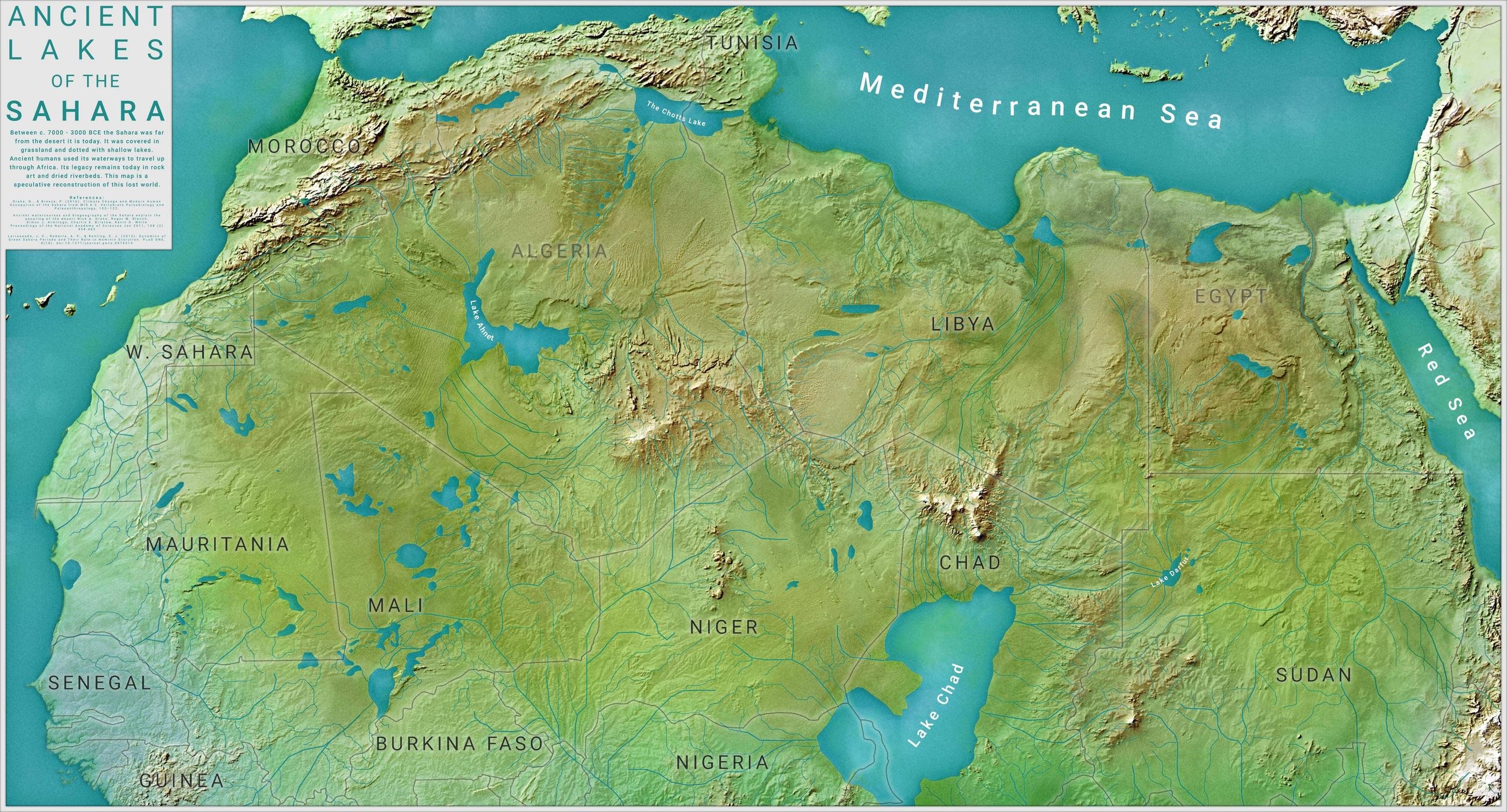 Map Of Africa 12000 Years Ago