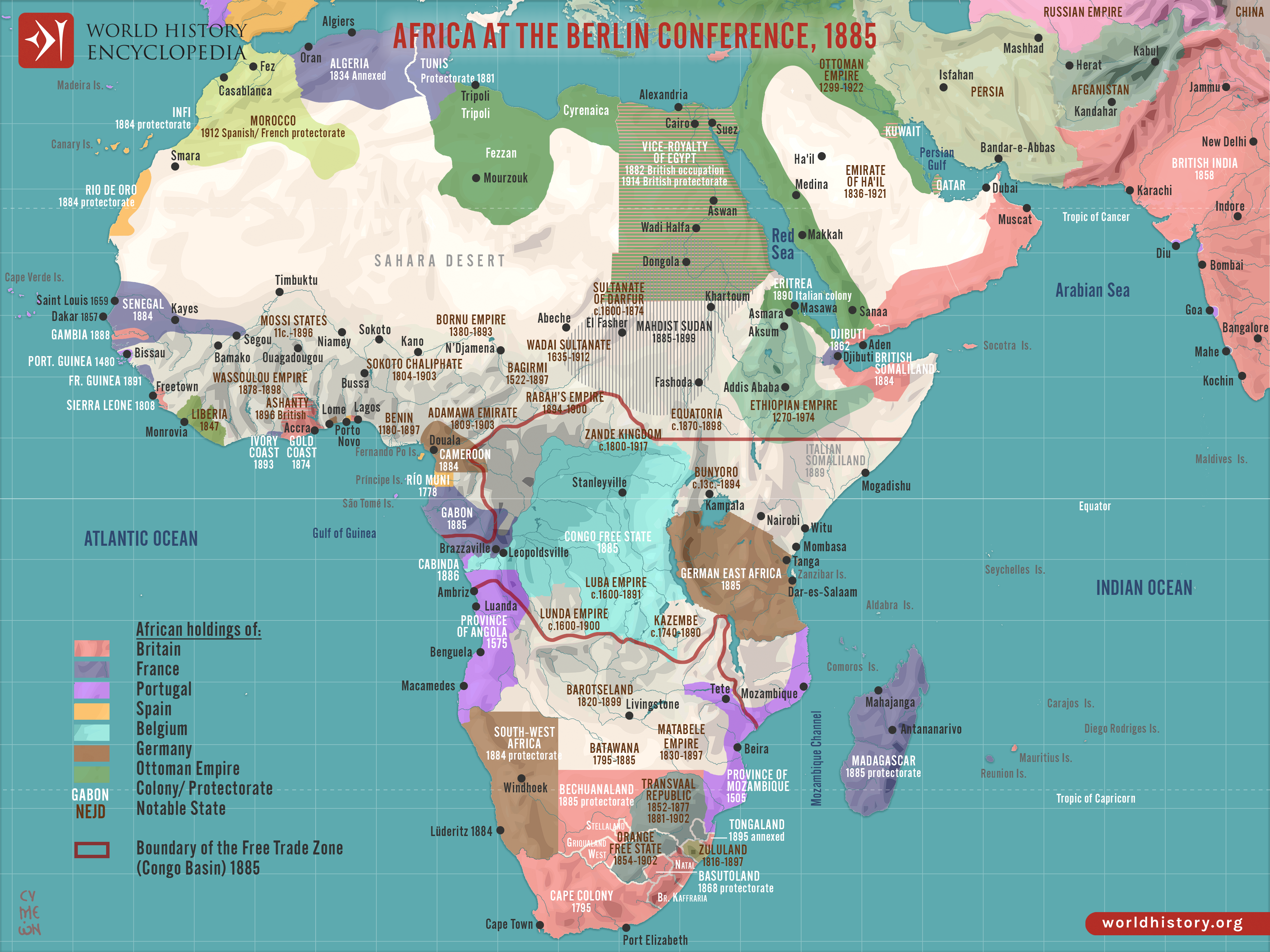 Map Of Africa Berlin Conference