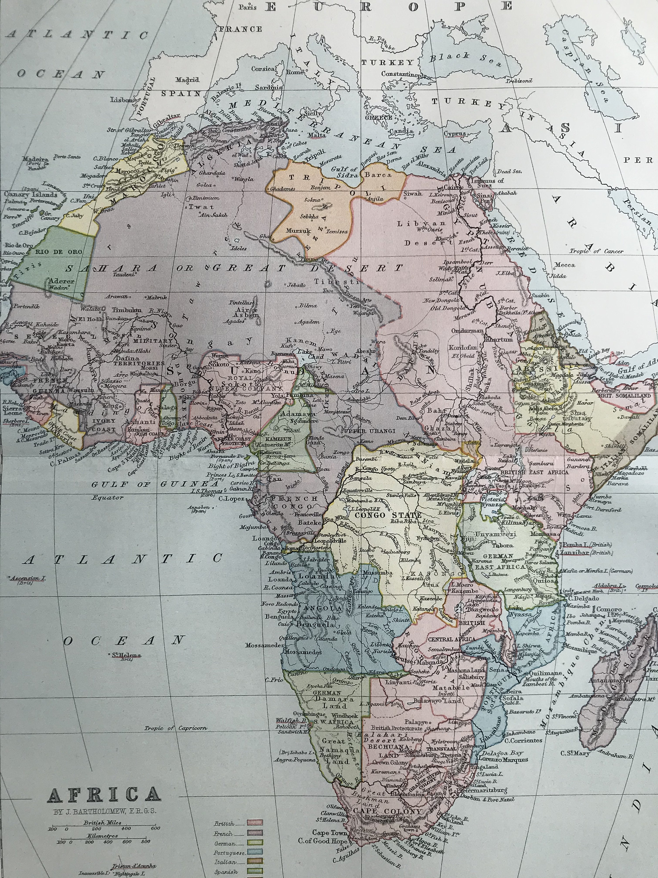 Map Of Africa In 1900