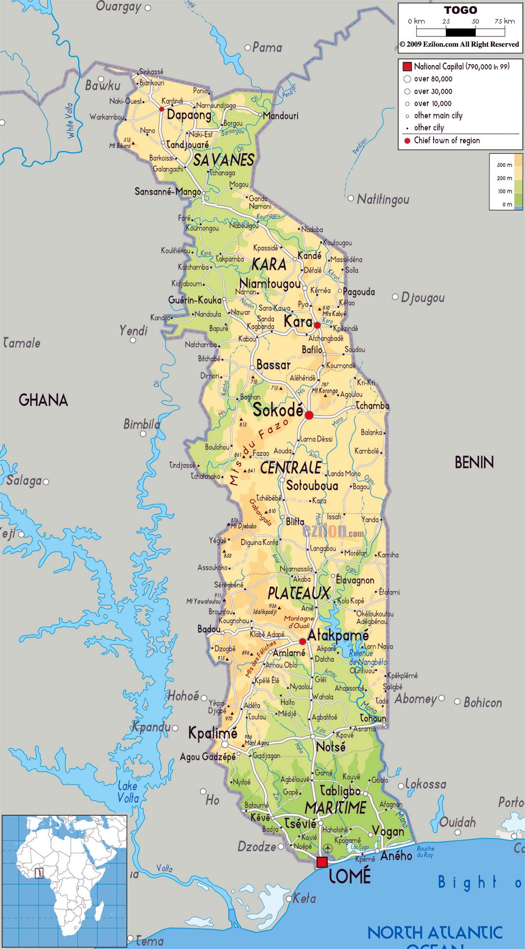 Map Of Africa Togo