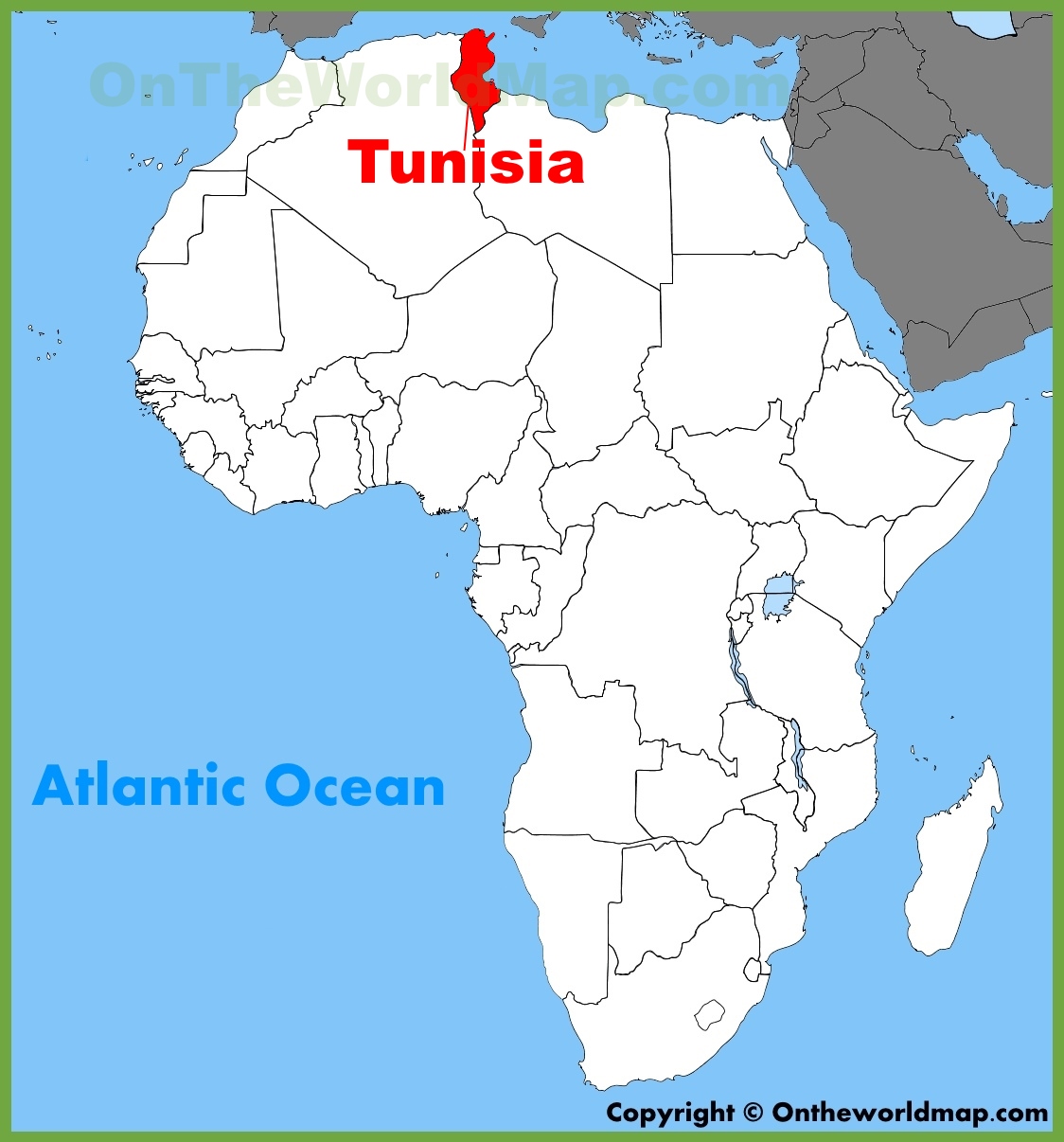 Map Of Africa Tunisia