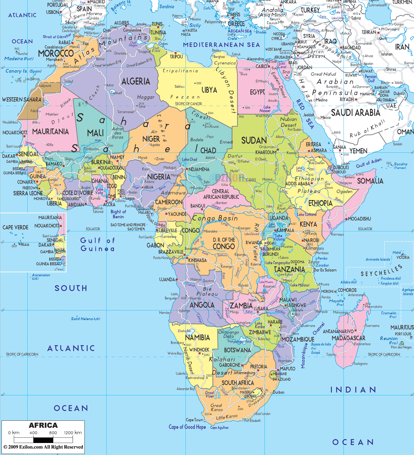 Map Of Africa Wikipedia