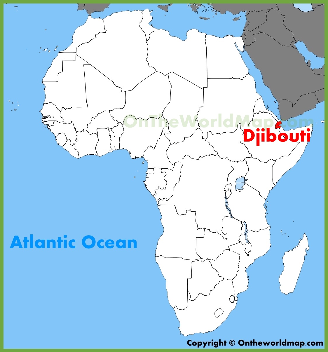 Map Of Africa With Djibouti