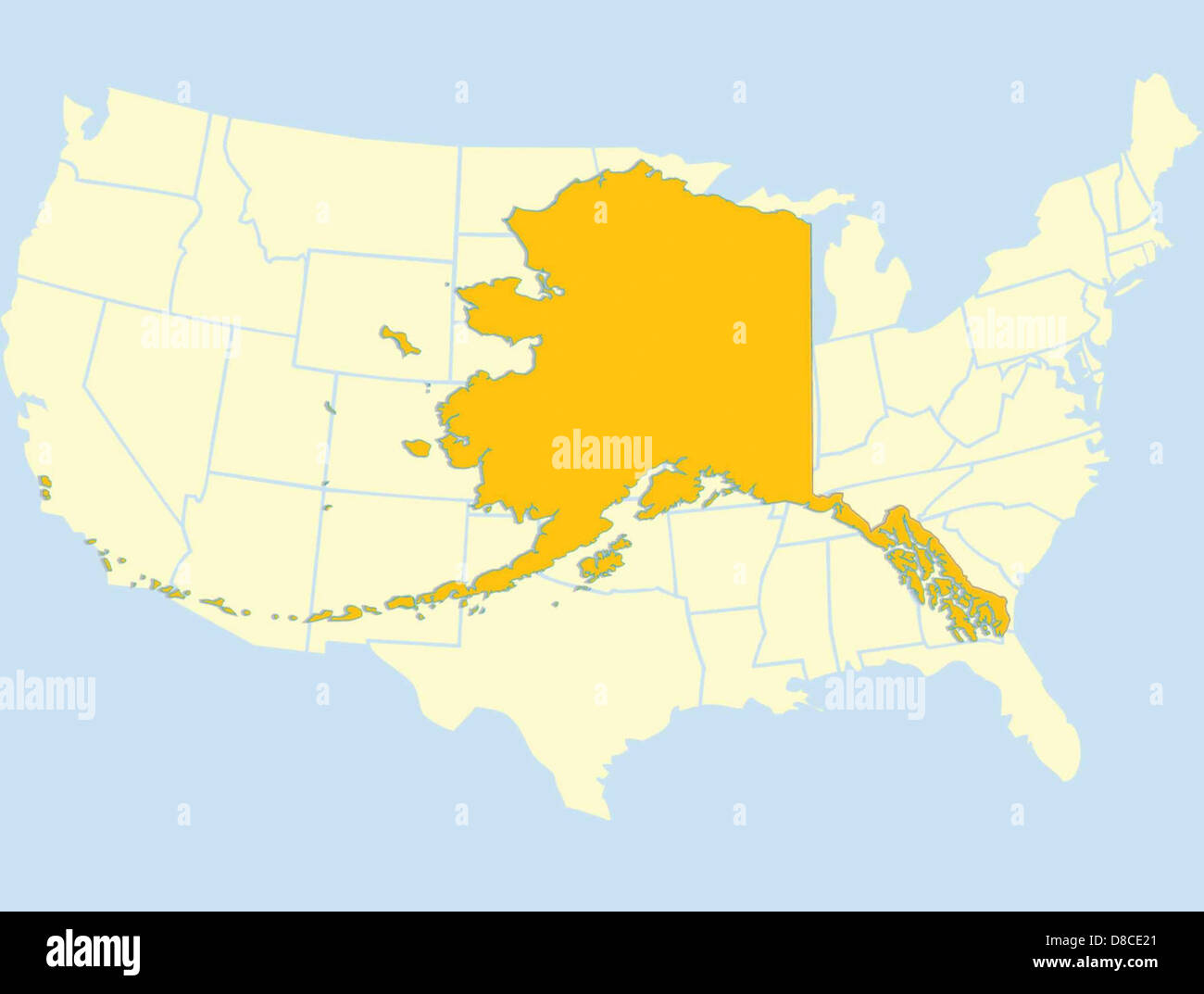 Map Of Alaska Over United States