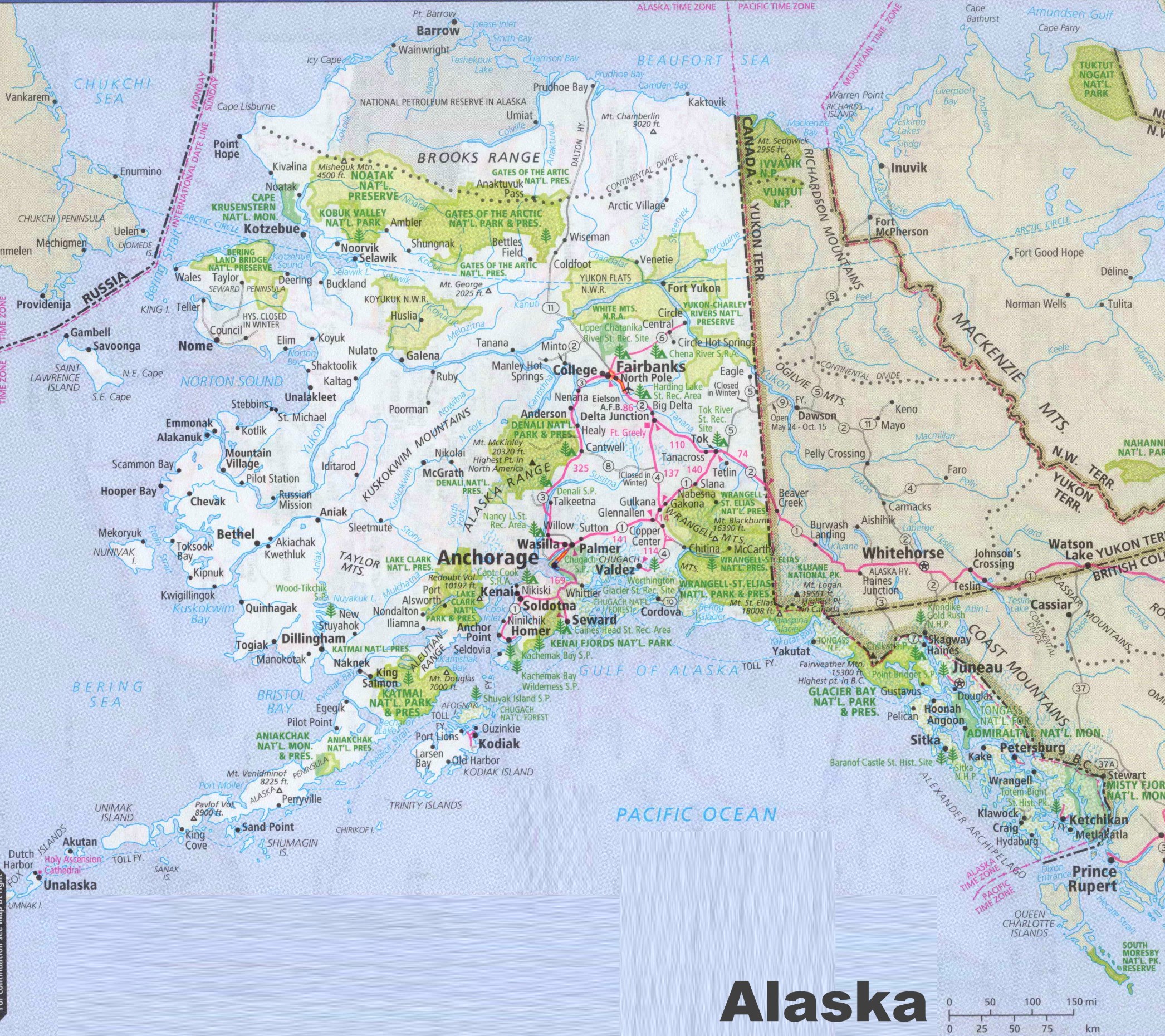 Map Of Alaska Towns