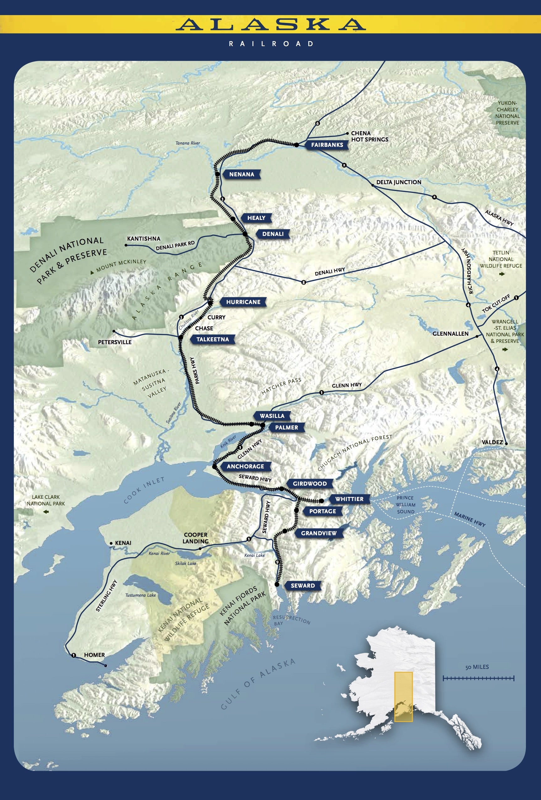 Map Of Alaska Train Routes