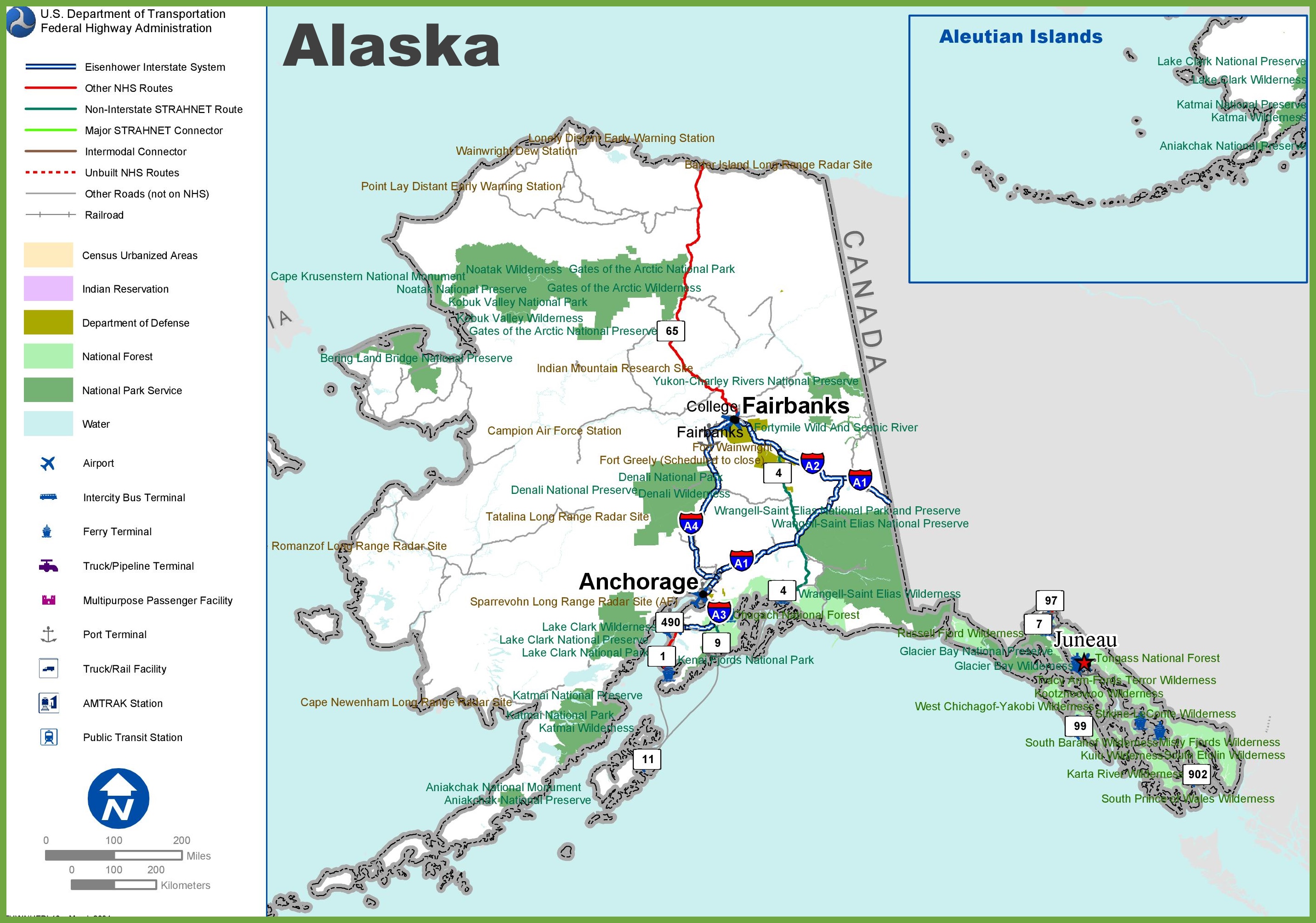 Map Of Alaska With Roads