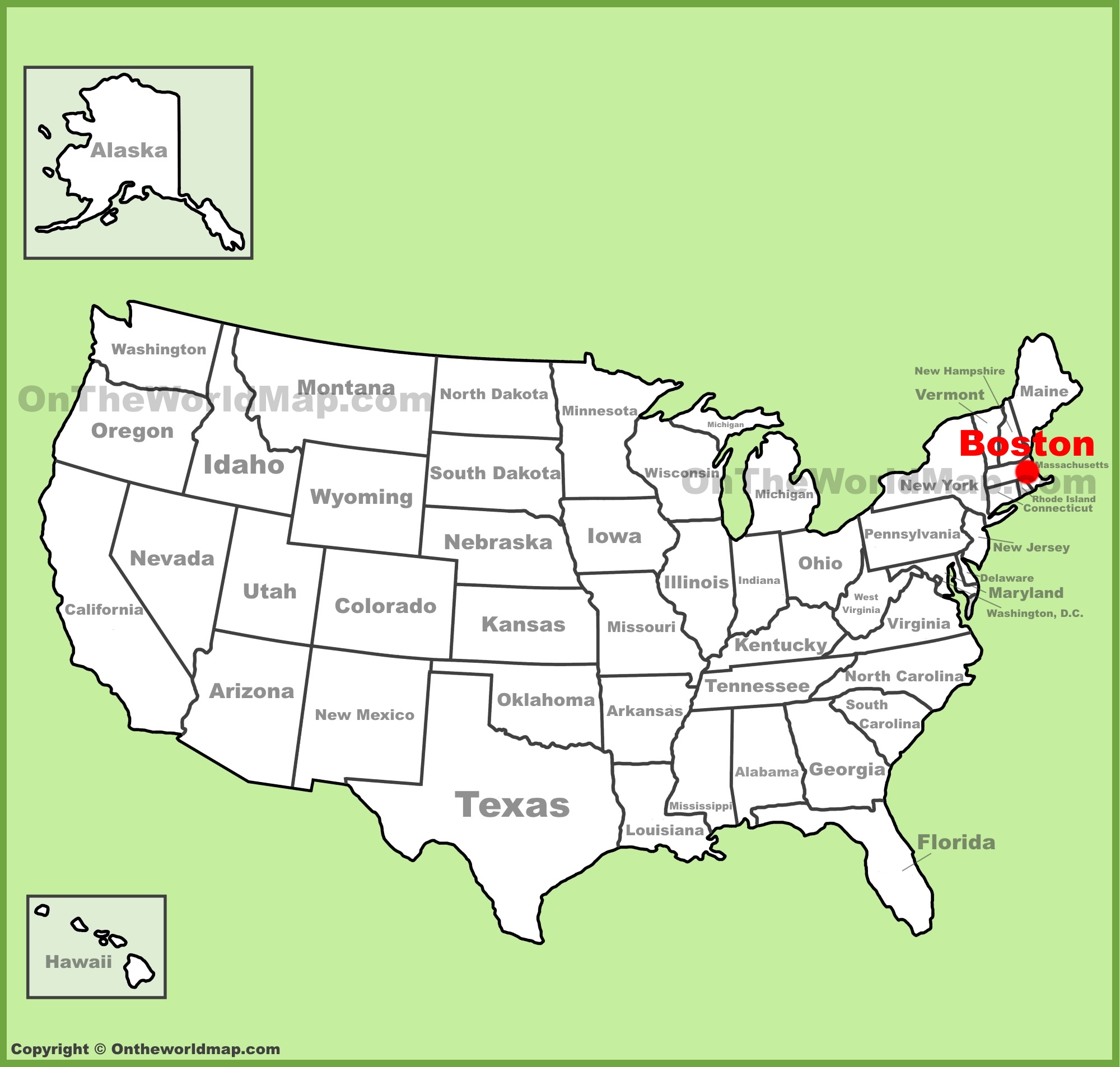 Map Of America Boston