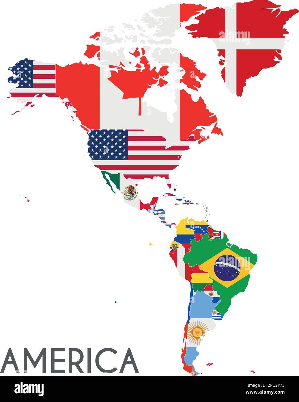 Map Of America Flags