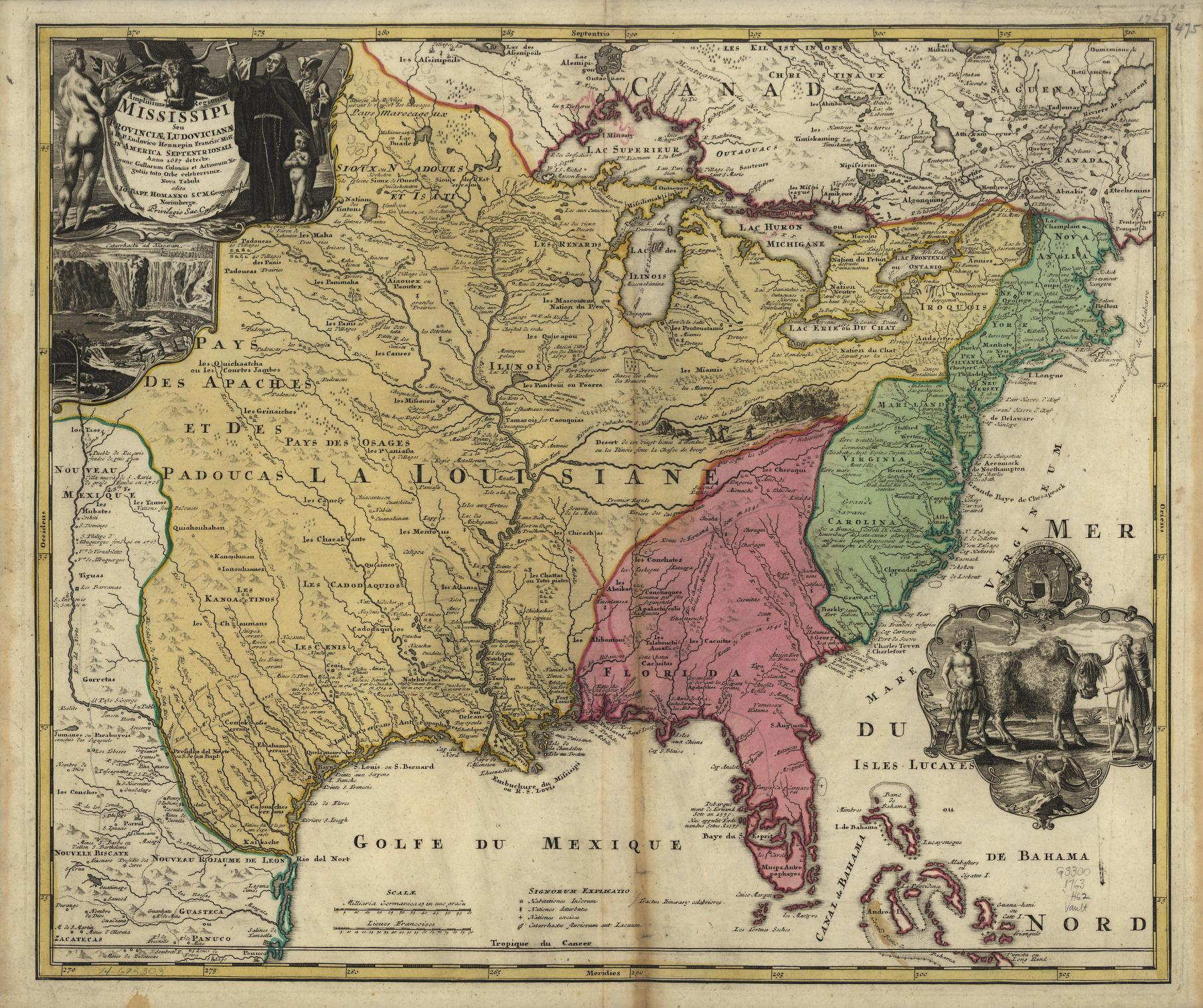 Map Of America In 1700
