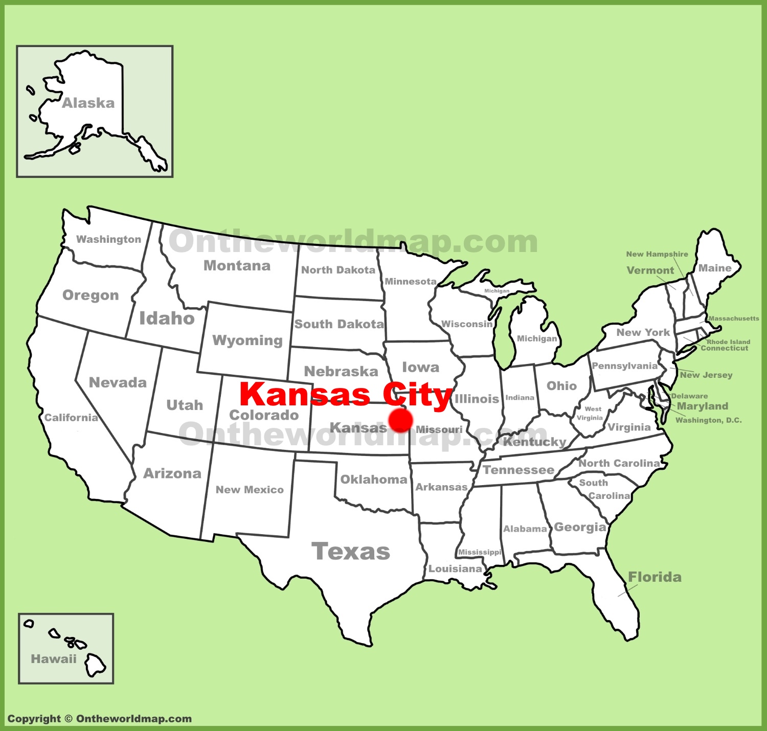 Map Of America Kansas City