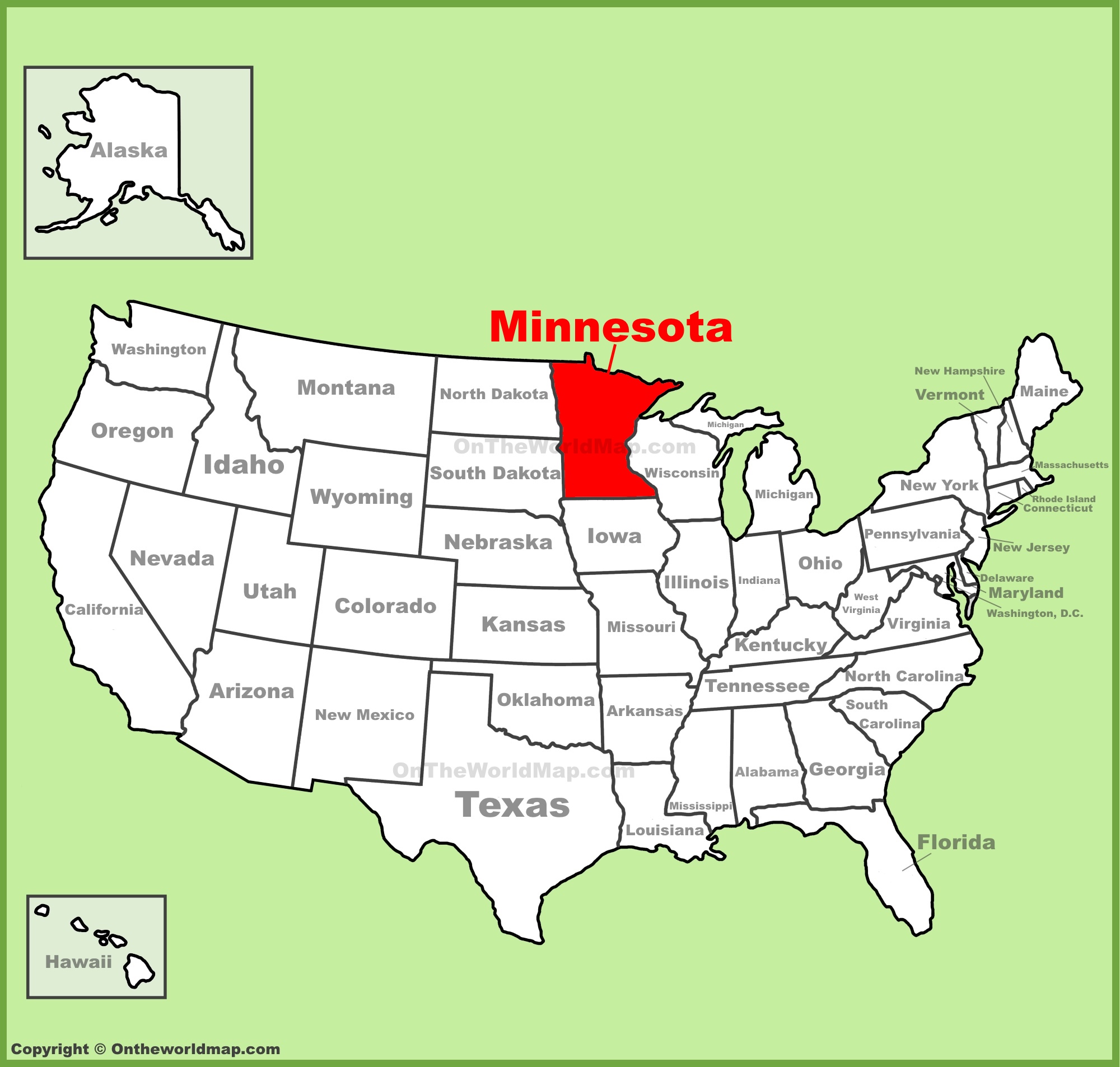 Map Of America Minnesota