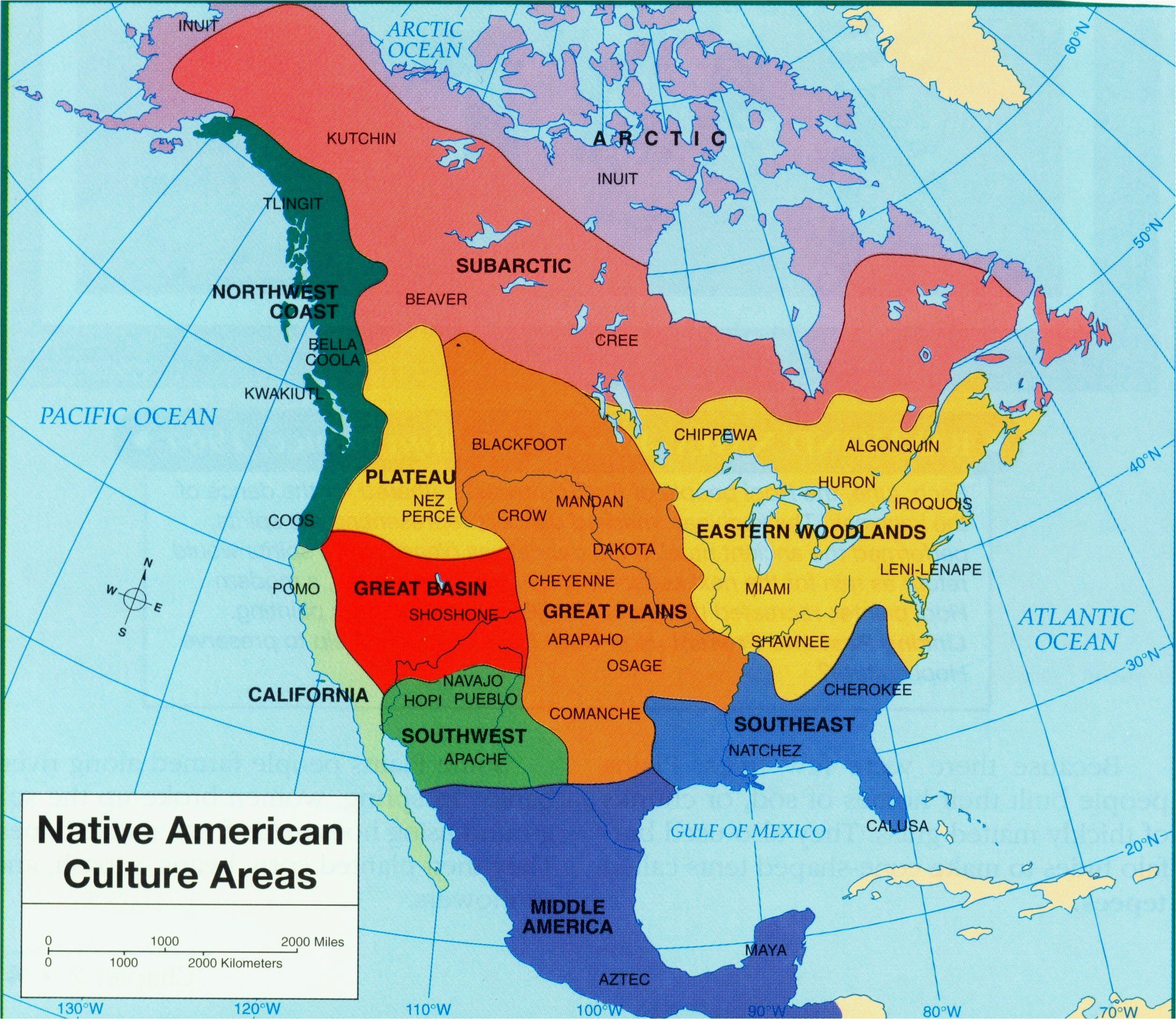 Map Of America Native Tribes