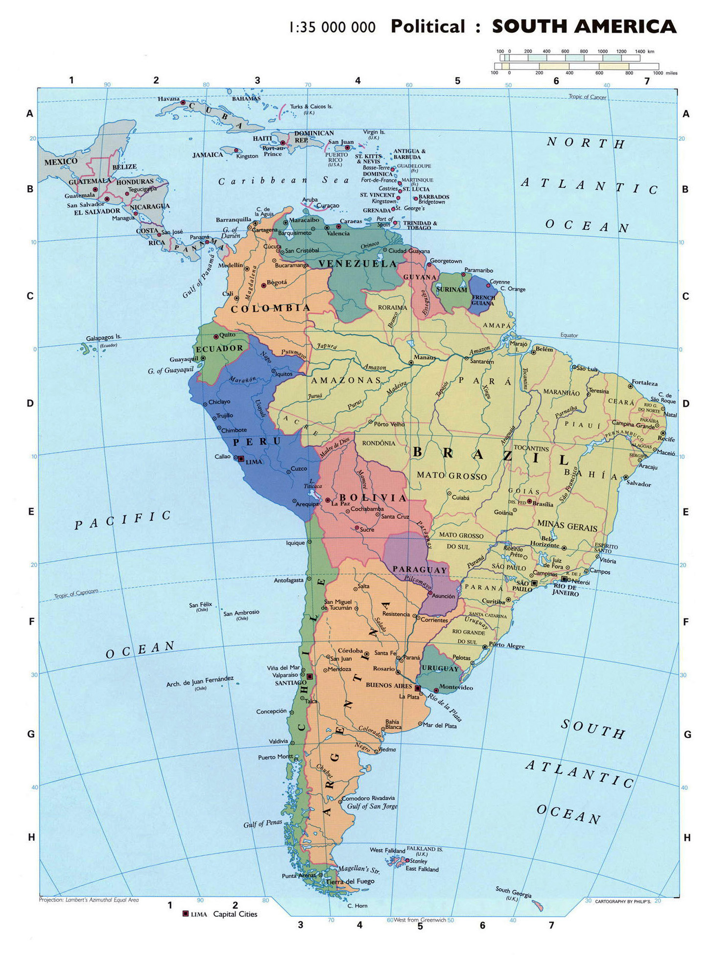 Map Of America South