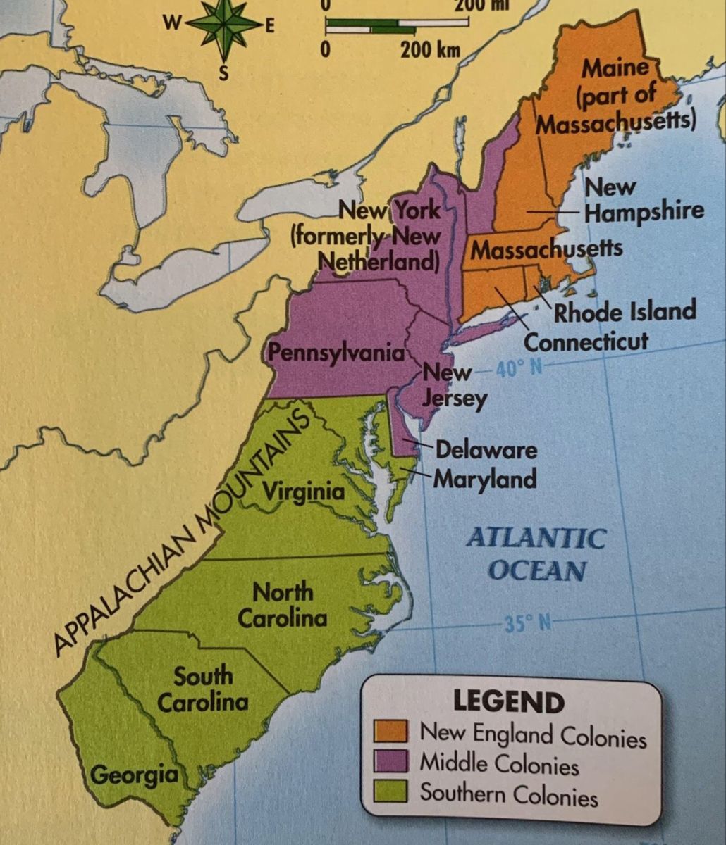 Map Of American Colonies
