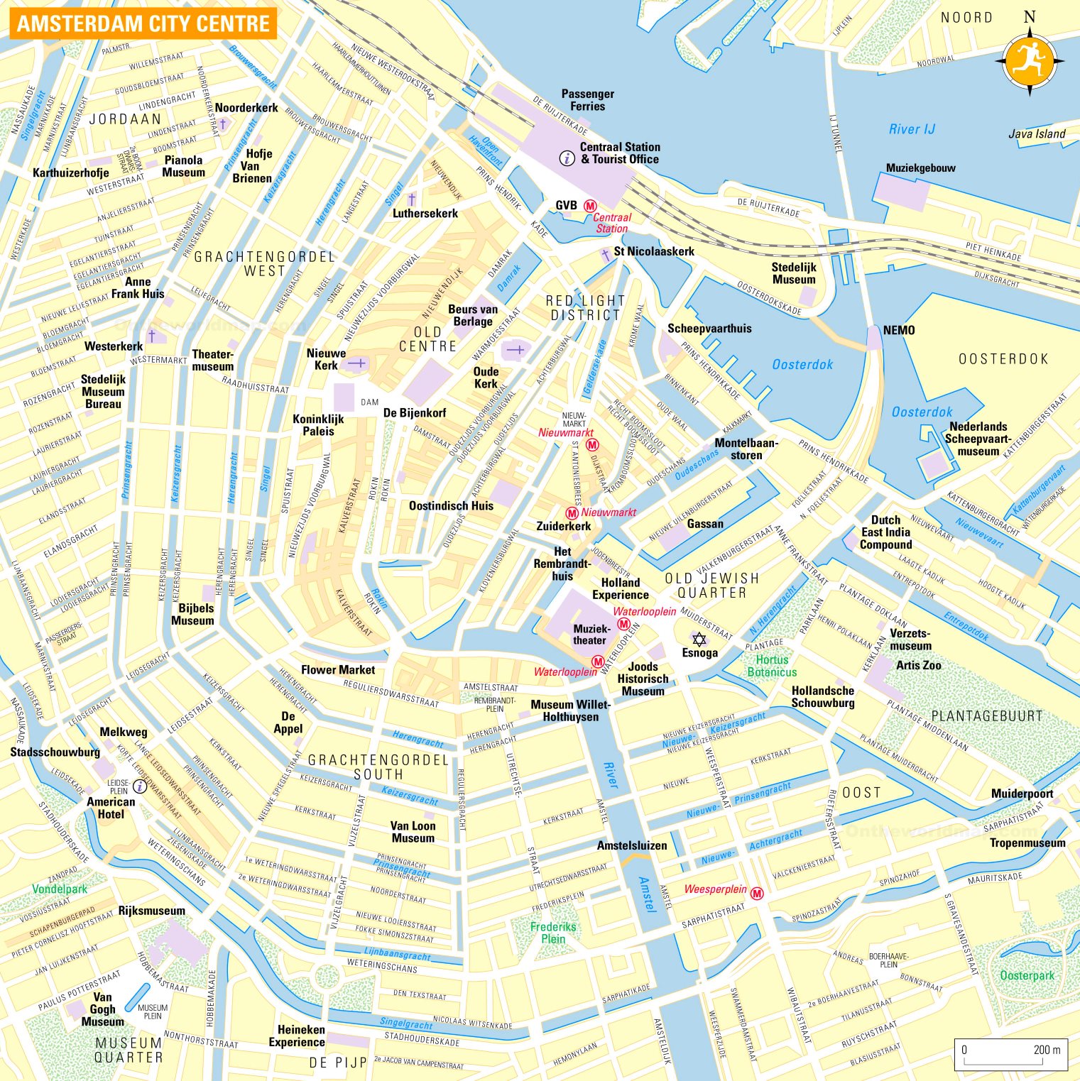 Map Of Amsterdam City Centre