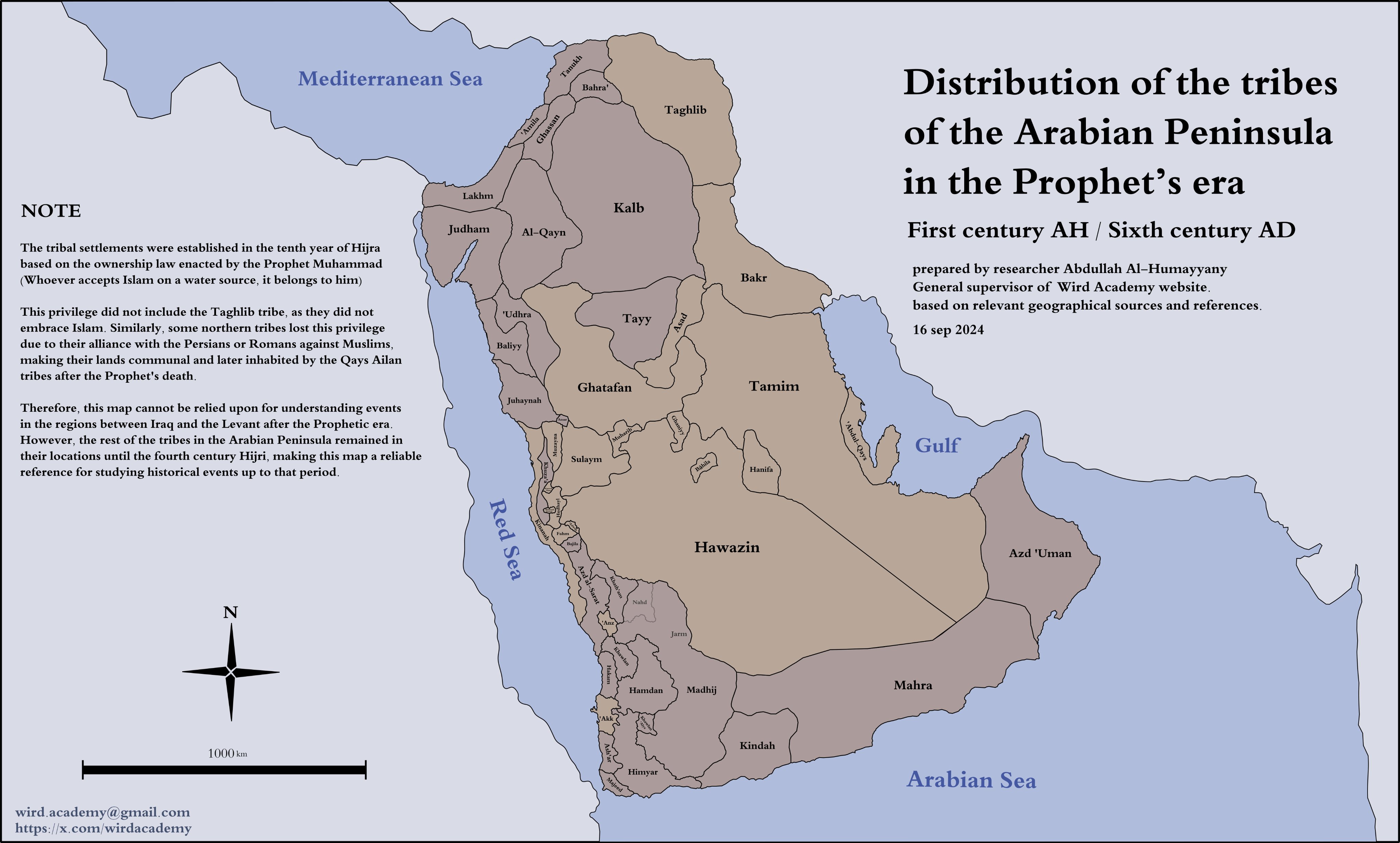 Map Of Arab Tribes