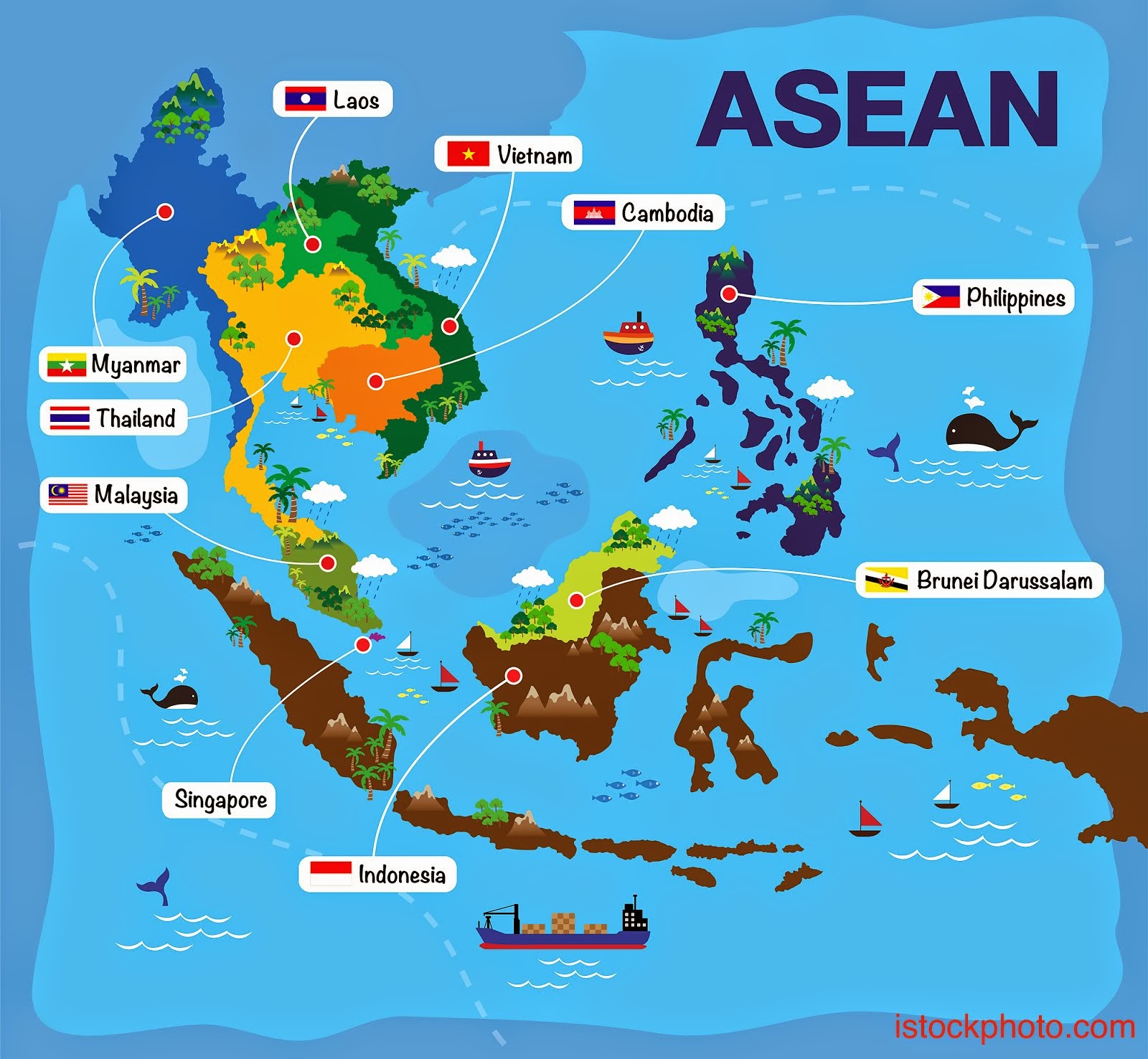 Map Of Asean With Timor Leste