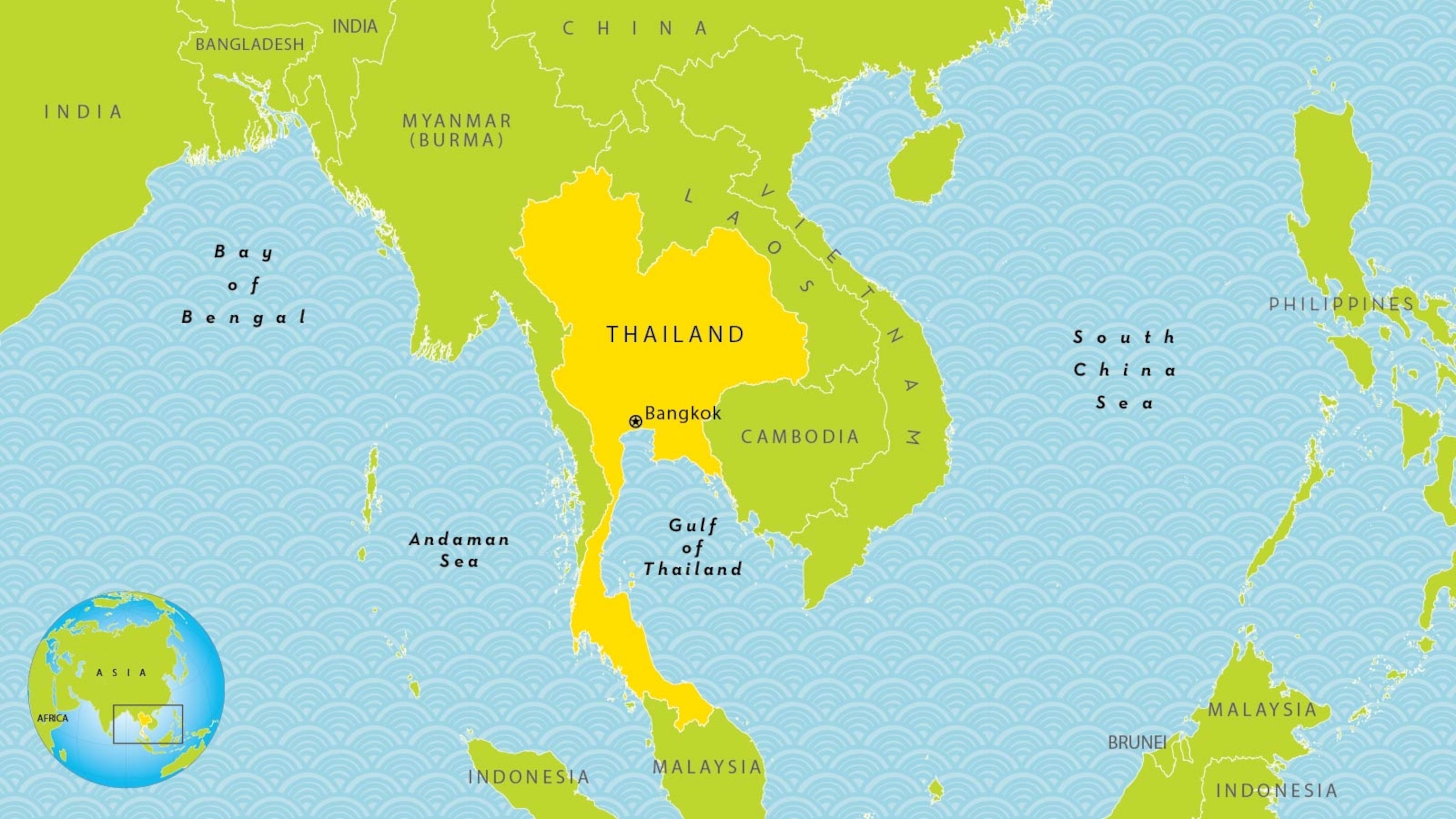 Map Of Asia Thailand