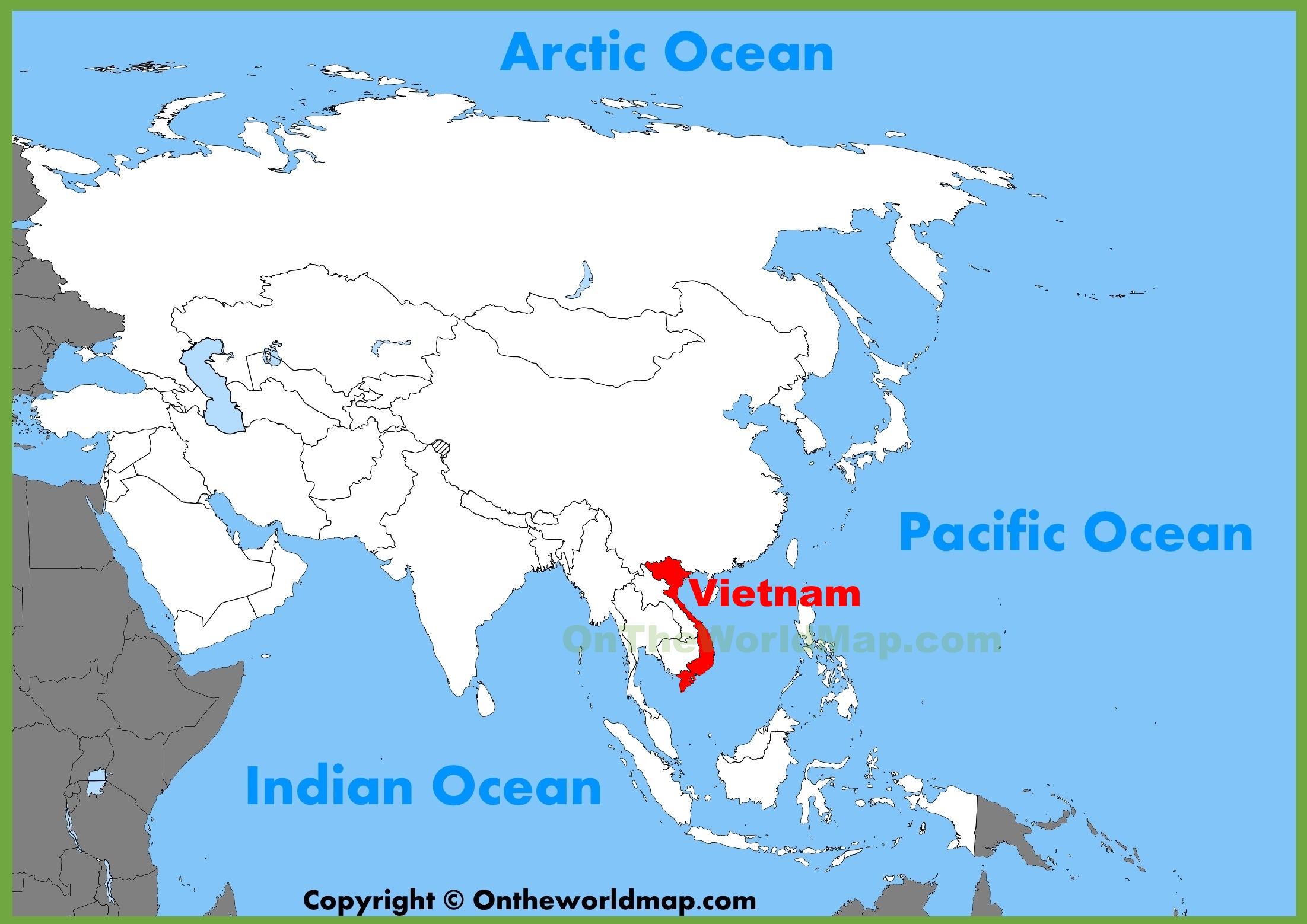 Map Of Asia Vietnam