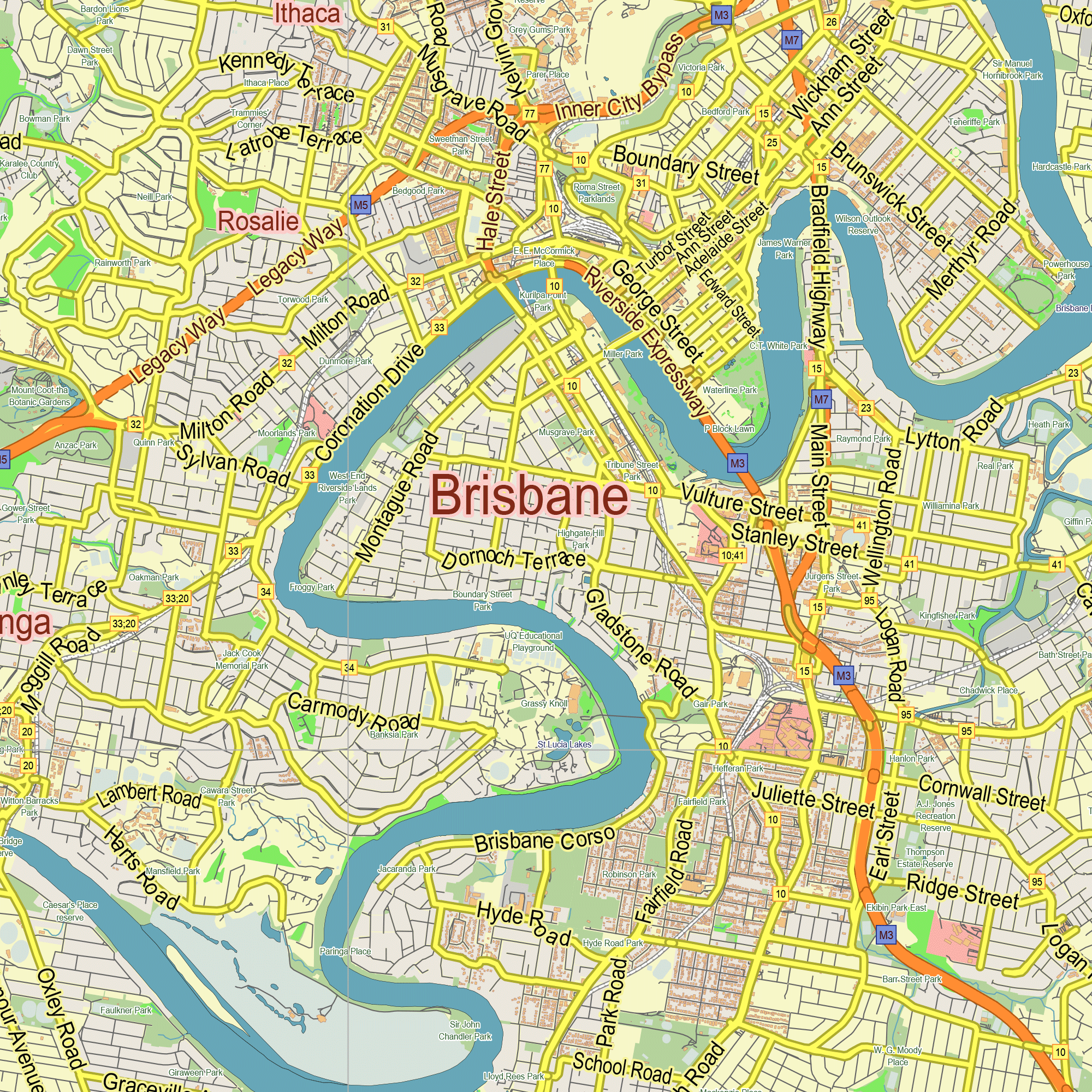 Map Of Australia Brisbane