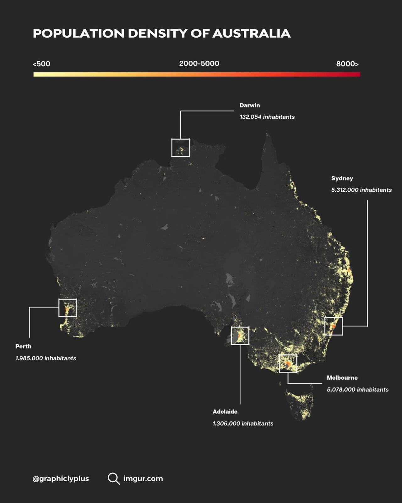 Map Of Australia By Population Density