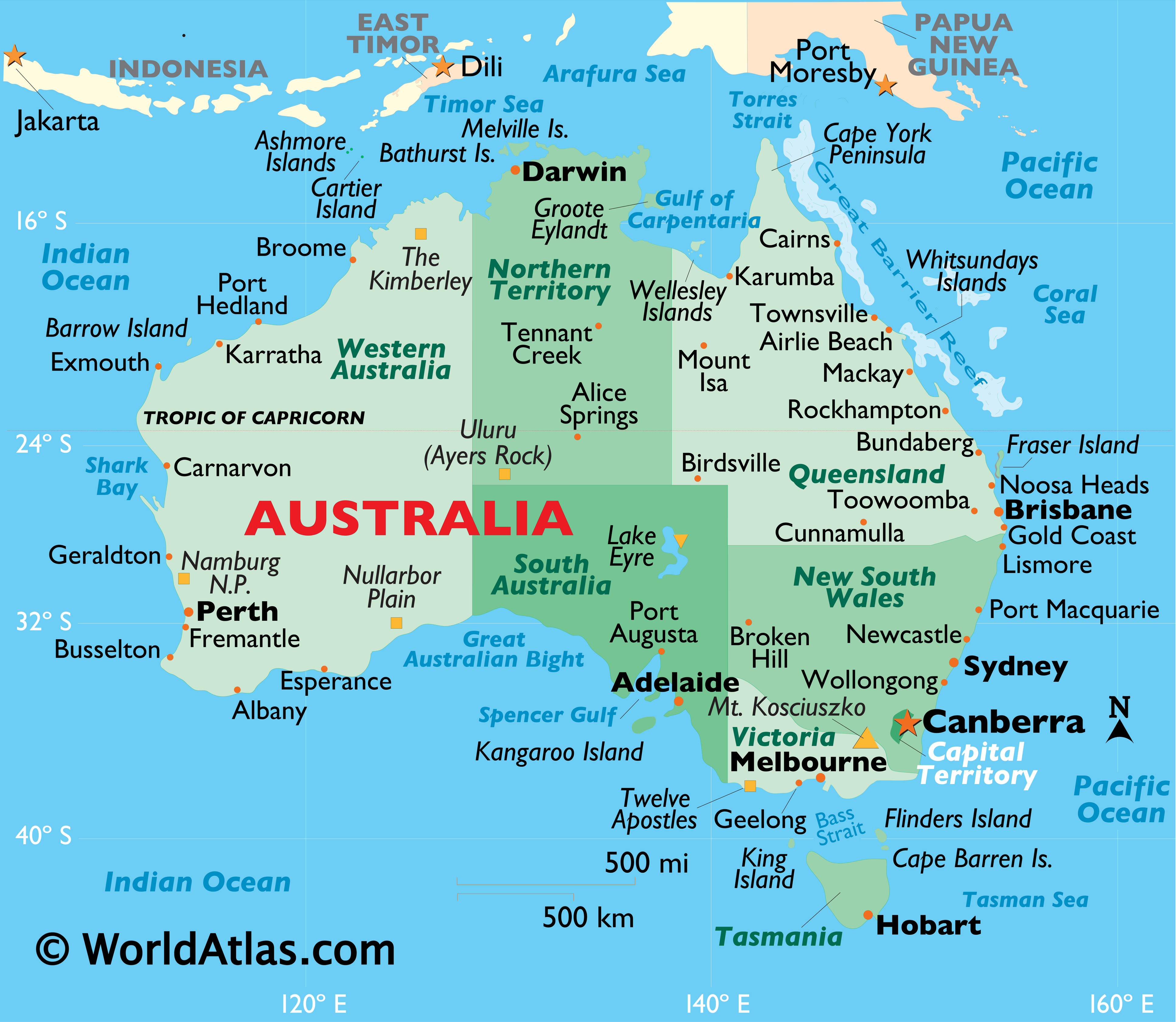 Map Of Australia Location