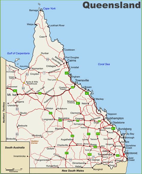 Map Of Australia Queensland