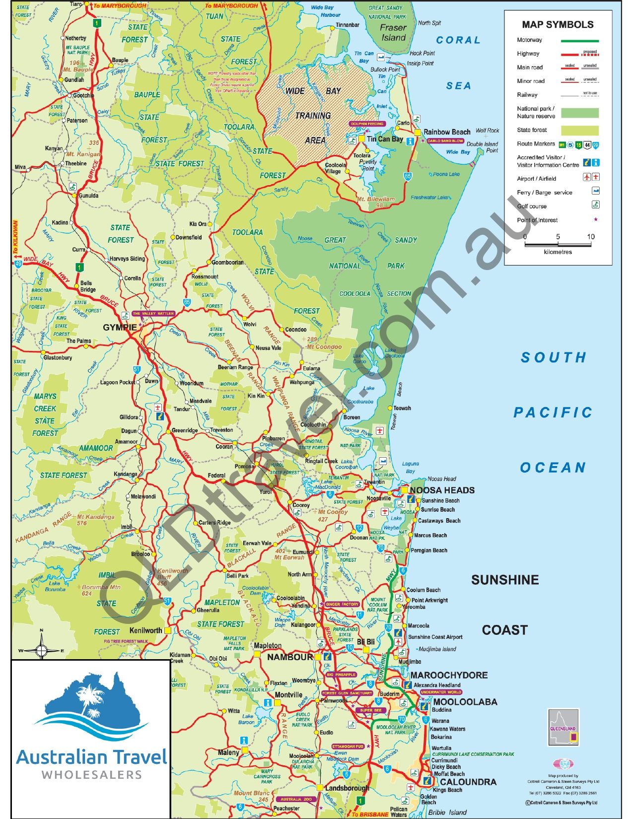 Map Of Australia Sunshine Coast