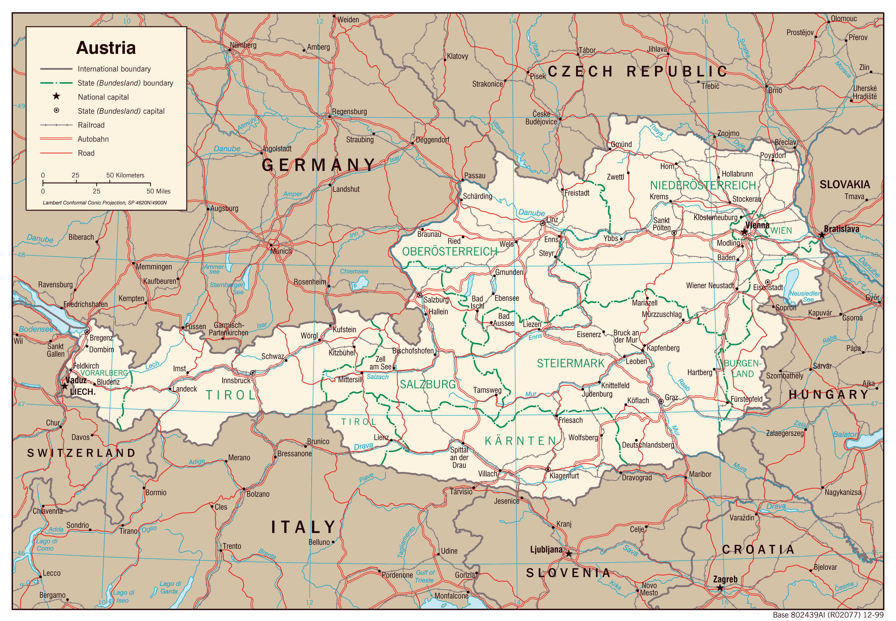 Map Of Austria Only