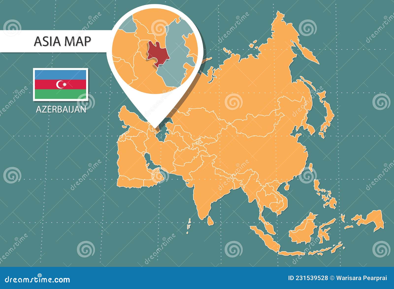 Map Of Azerbaijan In Asia