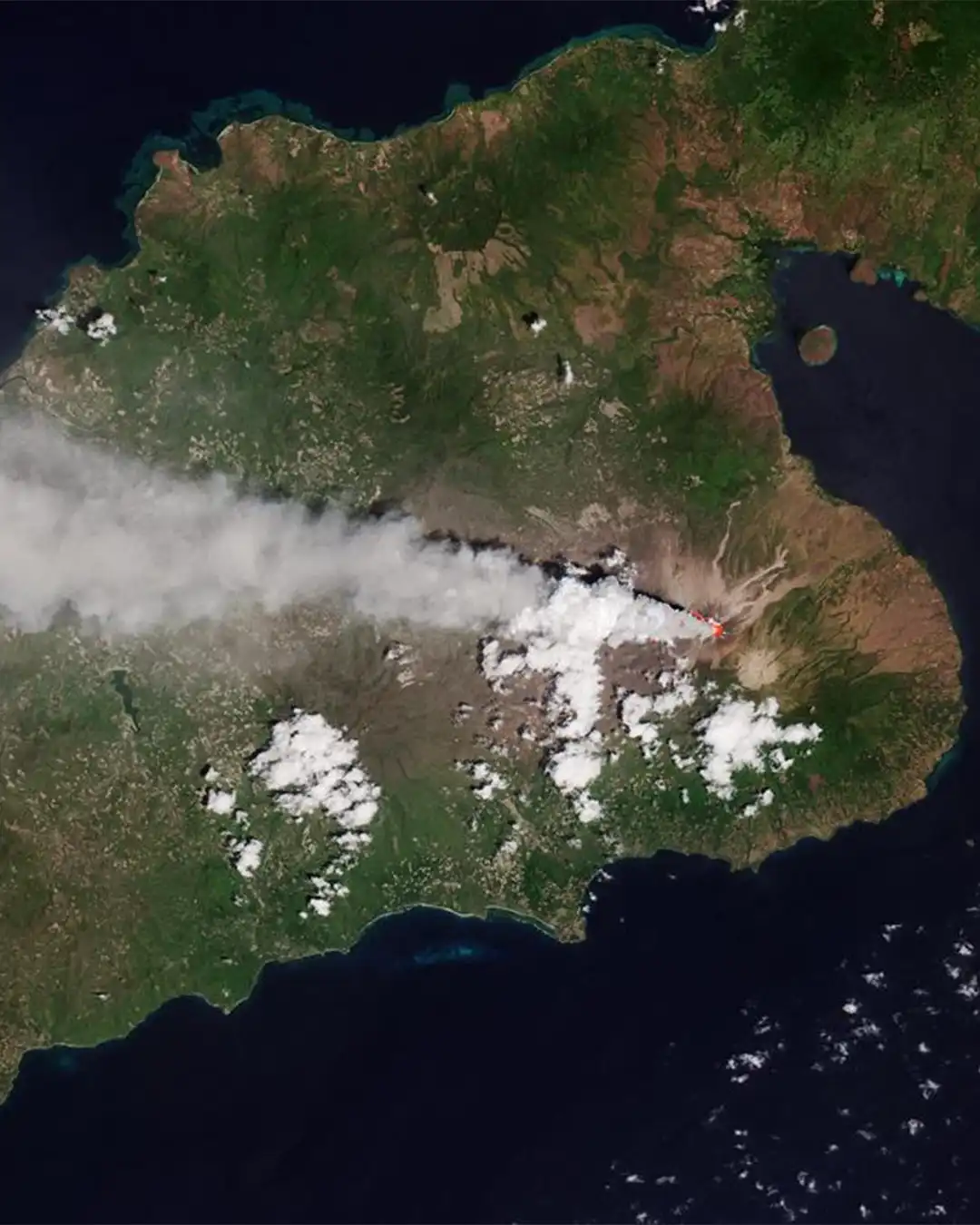 Map Of Bali Volcano Eruption