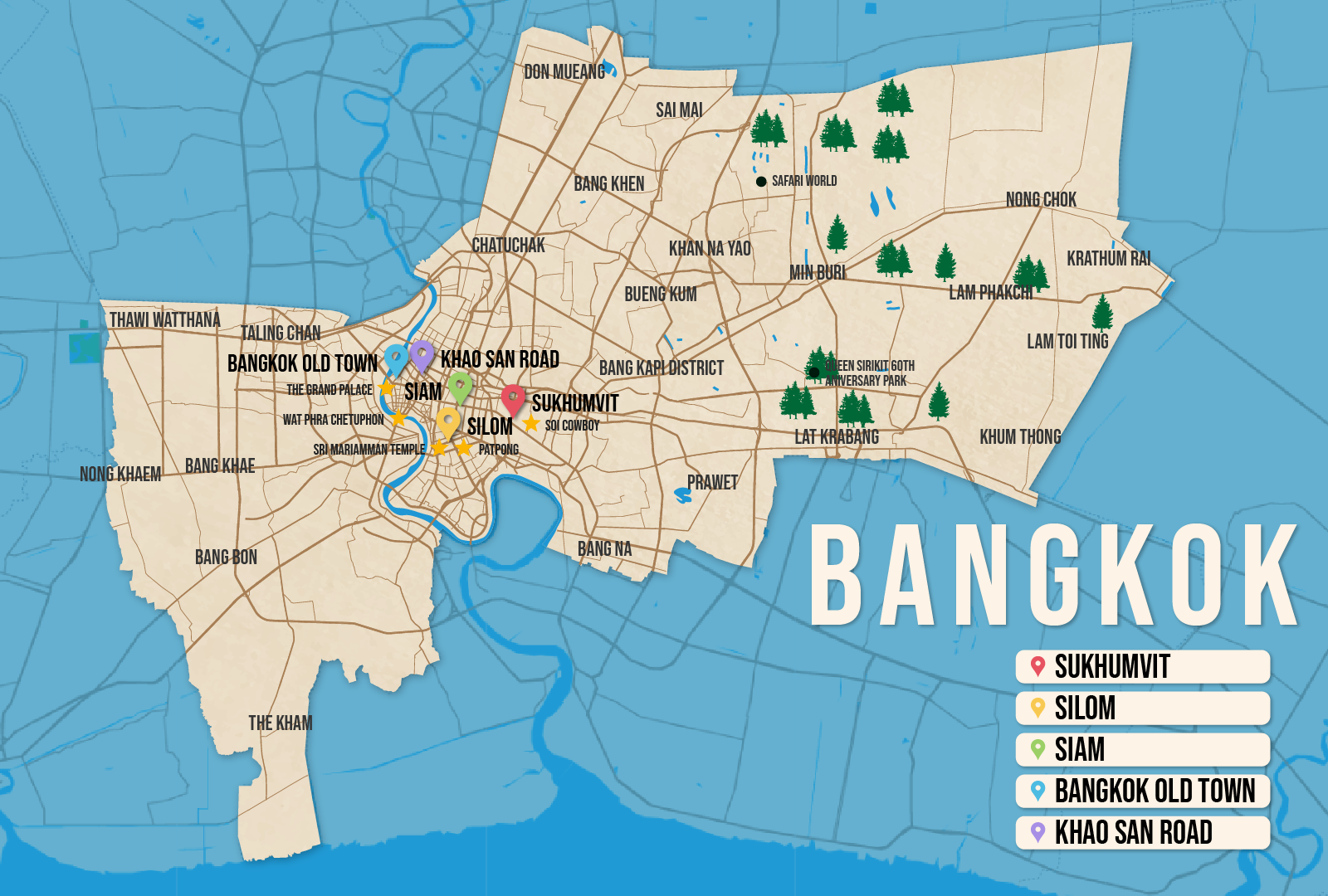 Map Of Bangkok Hotels