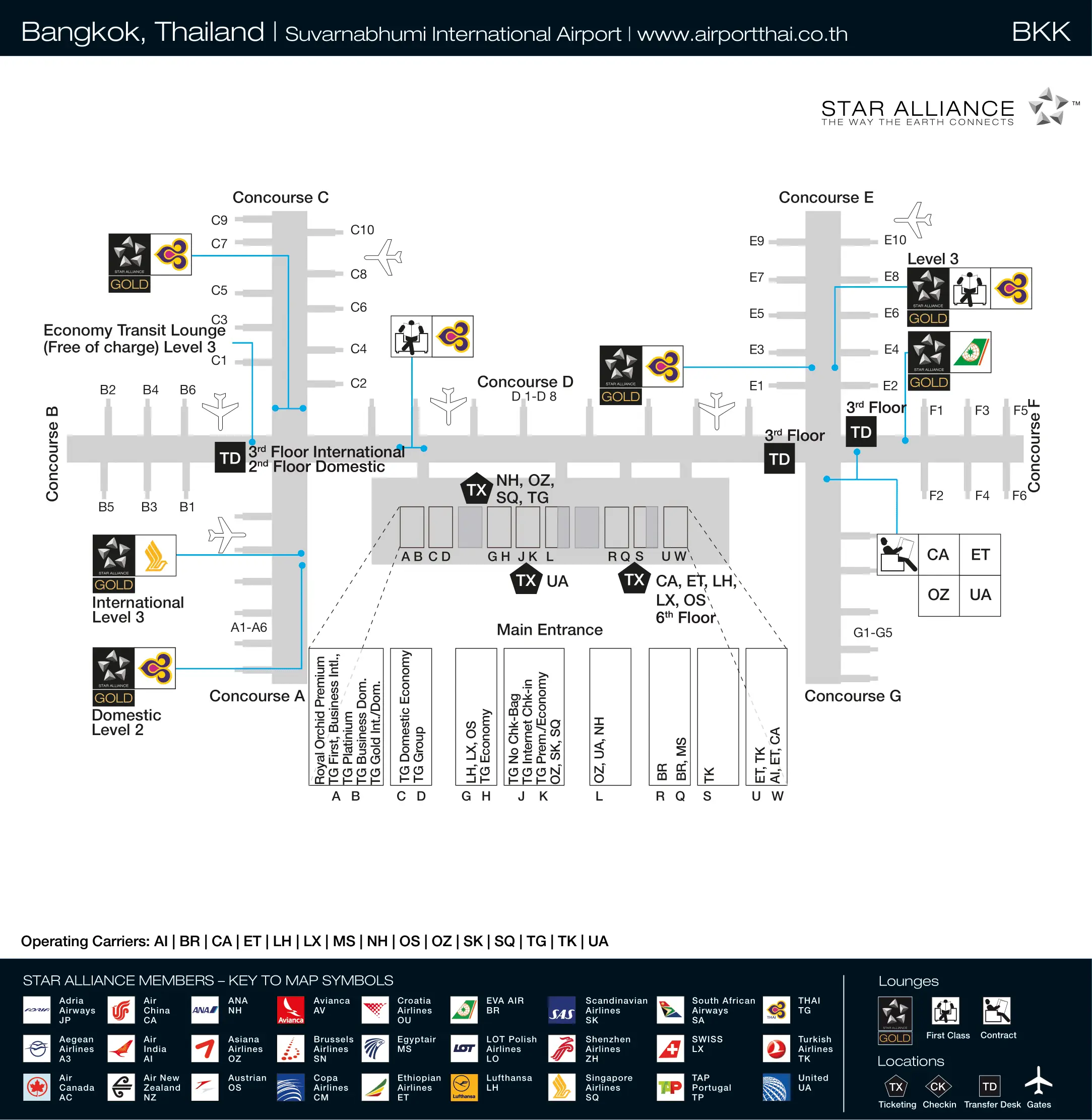 Map Of Bangkok International Airport