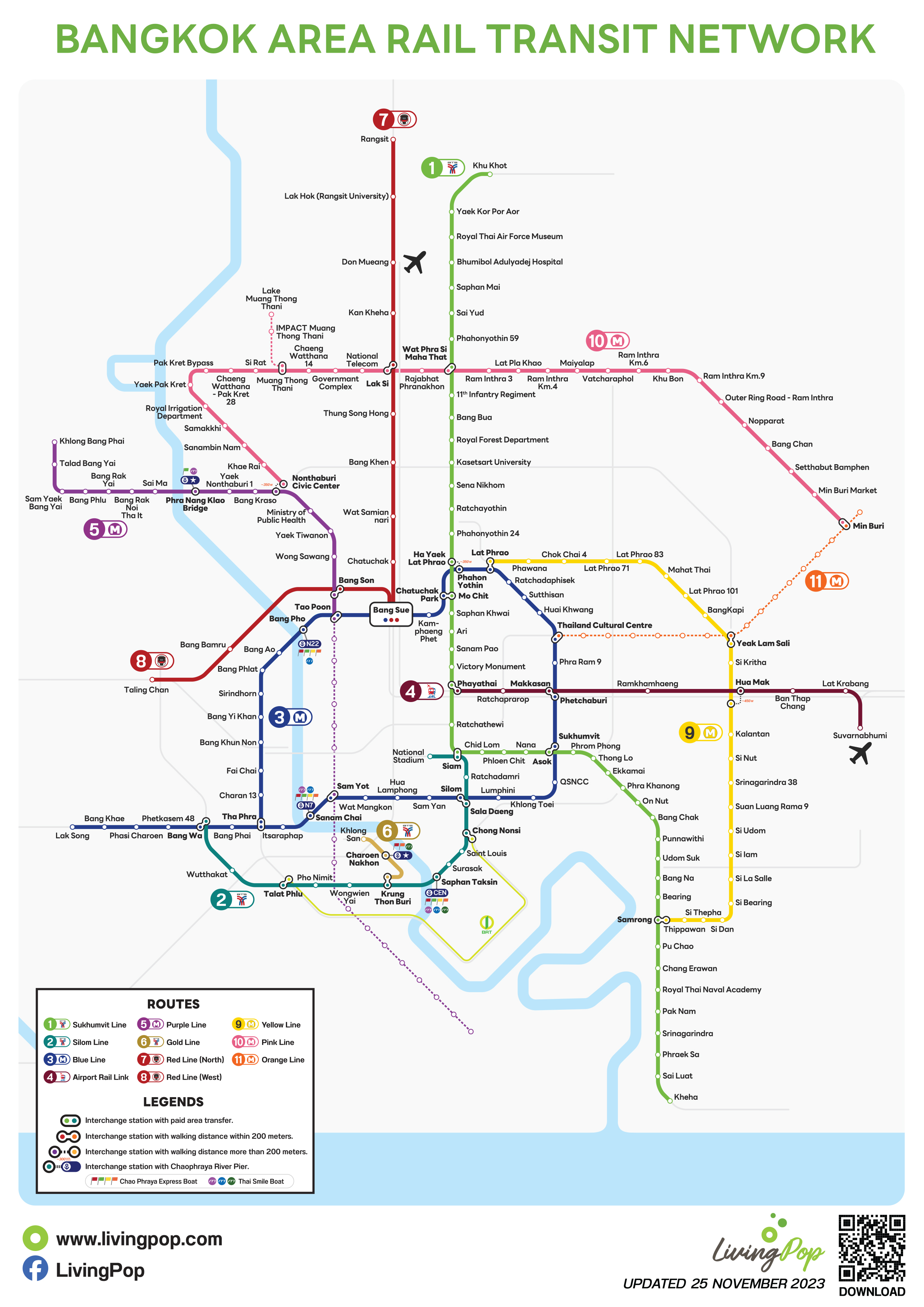 Map Of Bangkok Transit