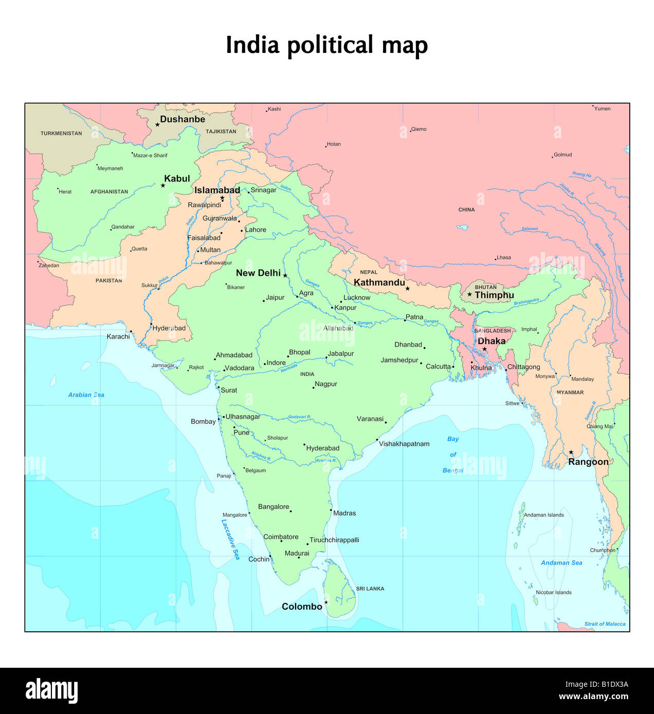 Map Of Bangladesh India And Pakistan