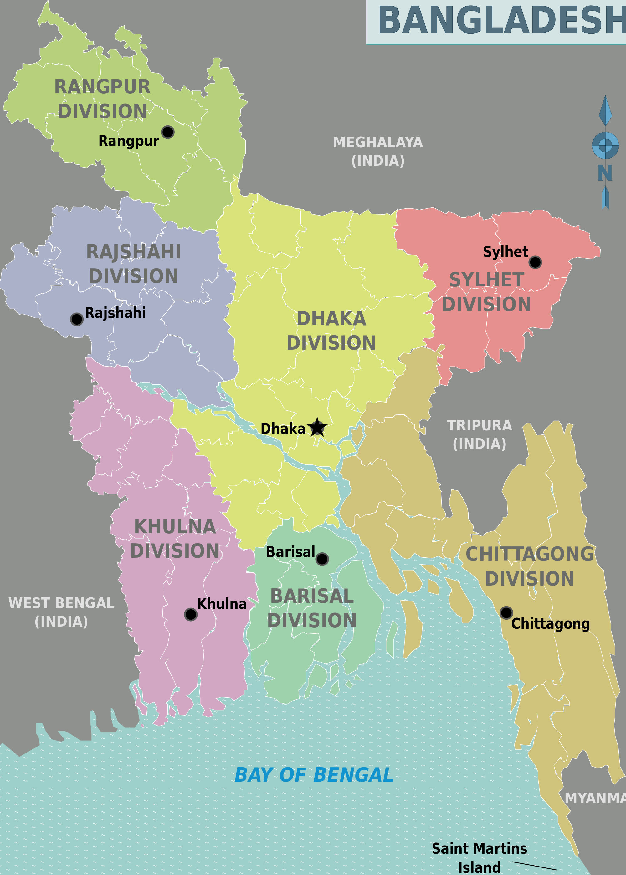 Map Of Bangladesh State Wise