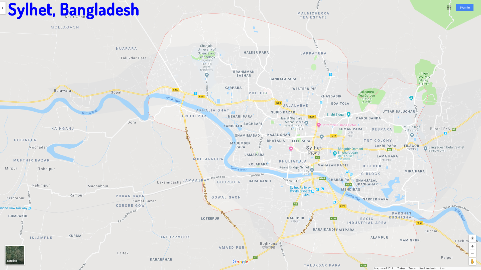 Map Of Bangladesh Sylhet