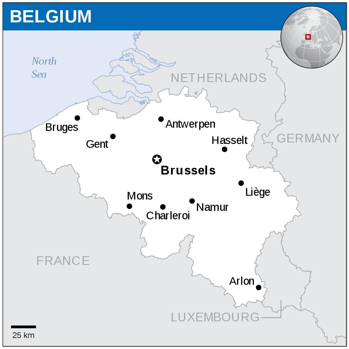 Map Of Belgium Cities