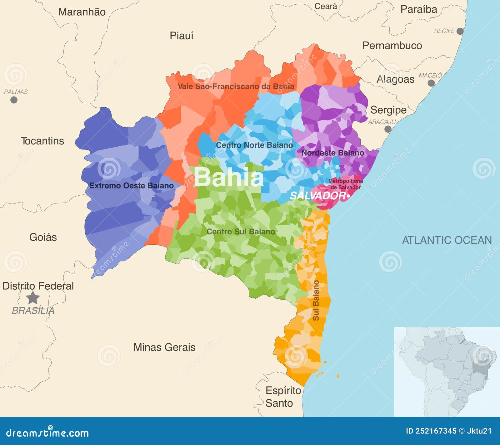 Map Of Brazil Bahia