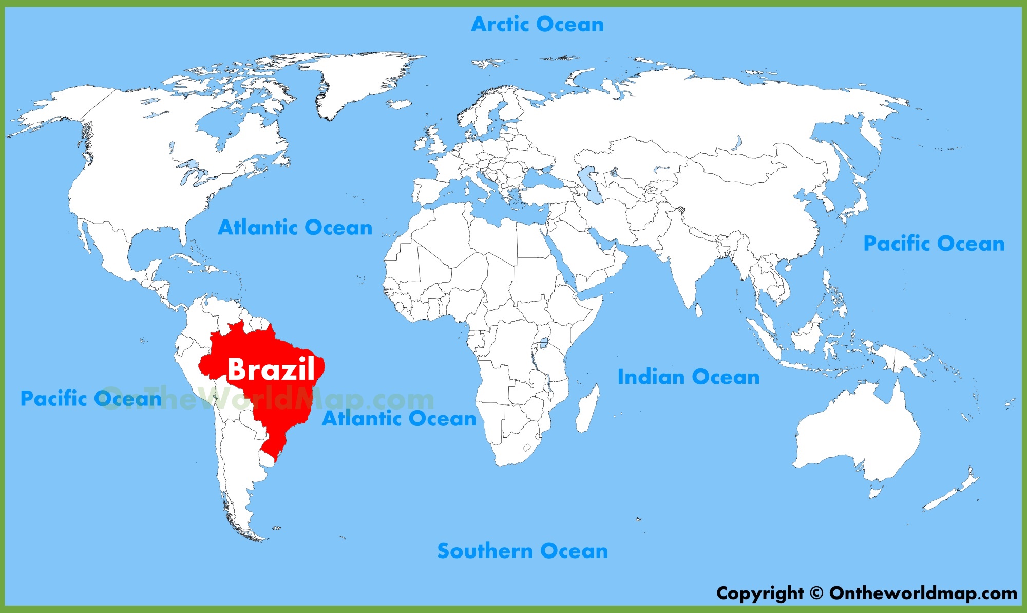Map Of Brazil On Earth