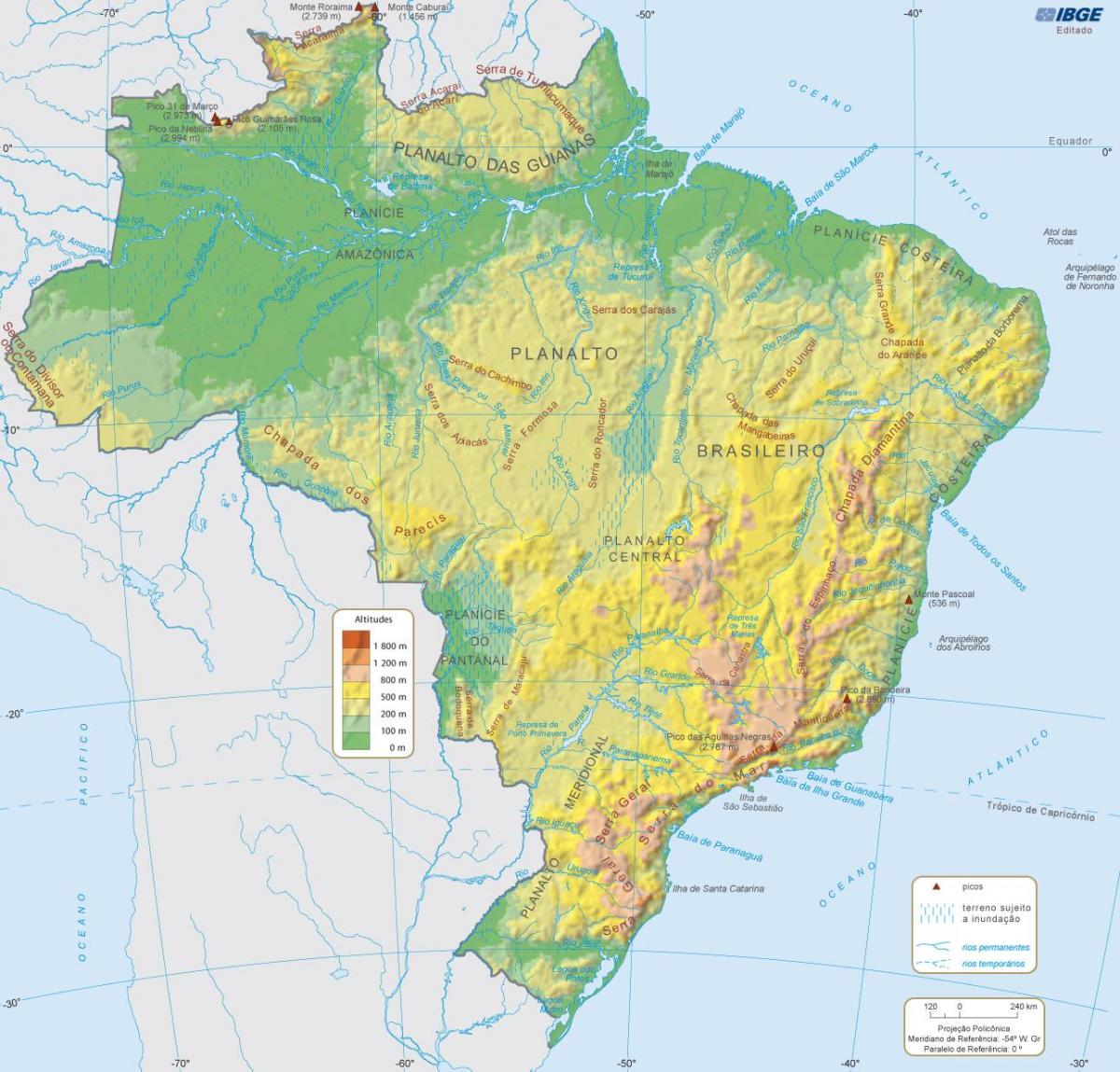 Map Of Brazil Topography